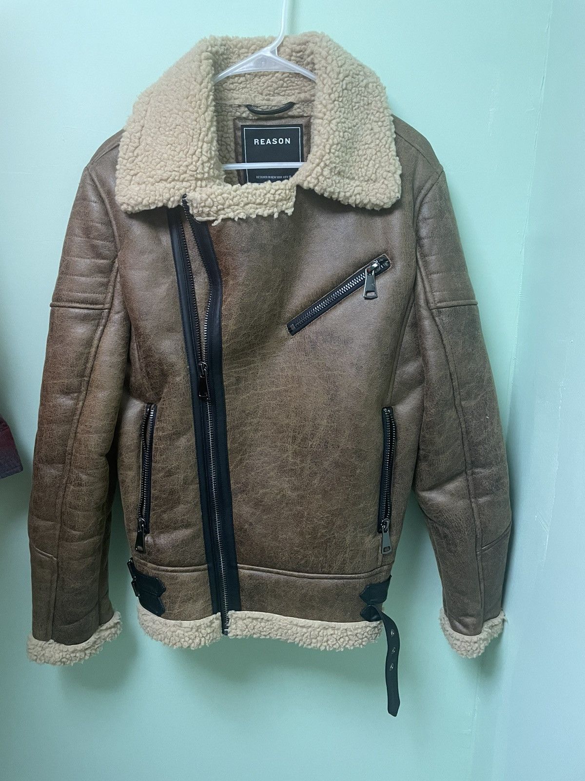 Reason Reason Sherpa lined biker jacket Size US M / EU 48-50 / 2 - 1 Thumbnail