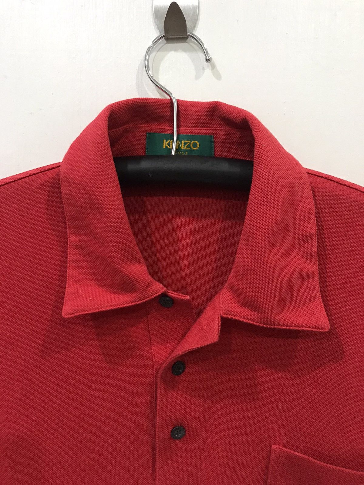 Designer × Japanese Brand × Kenzo KENZO Japanese Designer Red Polo Shirt Size US XL / EU 56 / 4 - 4 Thumbnail