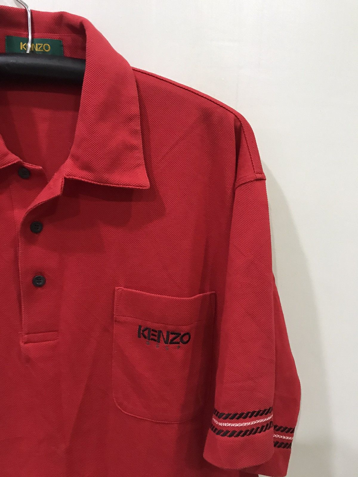 Designer × Japanese Brand × Kenzo KENZO Japanese Designer Red Polo Shirt Size US XL / EU 56 / 4 - 5 Thumbnail