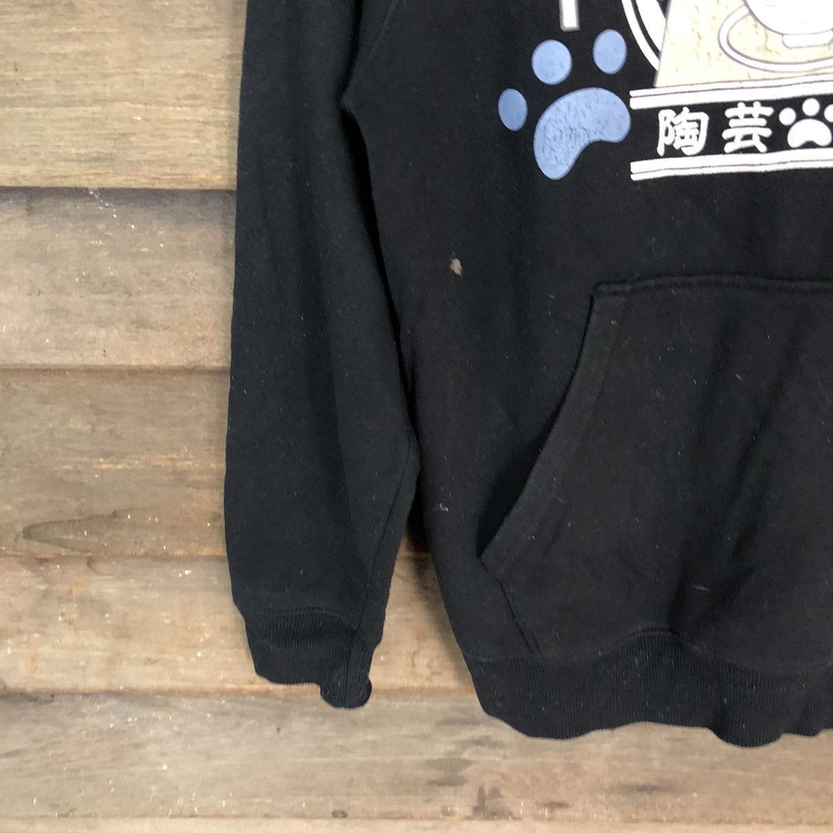 Japanese Brand Japan cat mascot sweatshirt Black Hoodie #5141 Size US M / EU 48-50 / 2 - 4 Thumbnail