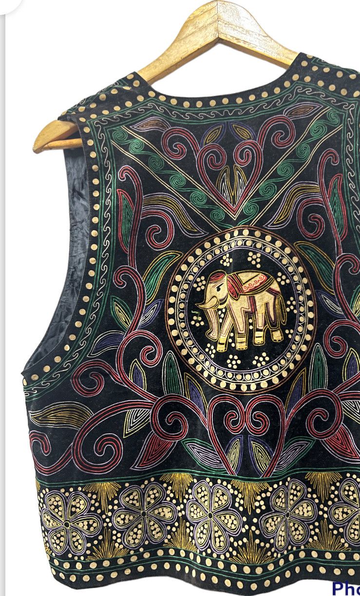 Japanese Brand × Vintage No words only RaRe Art design Vest Size 38L - 4 Thumbnail