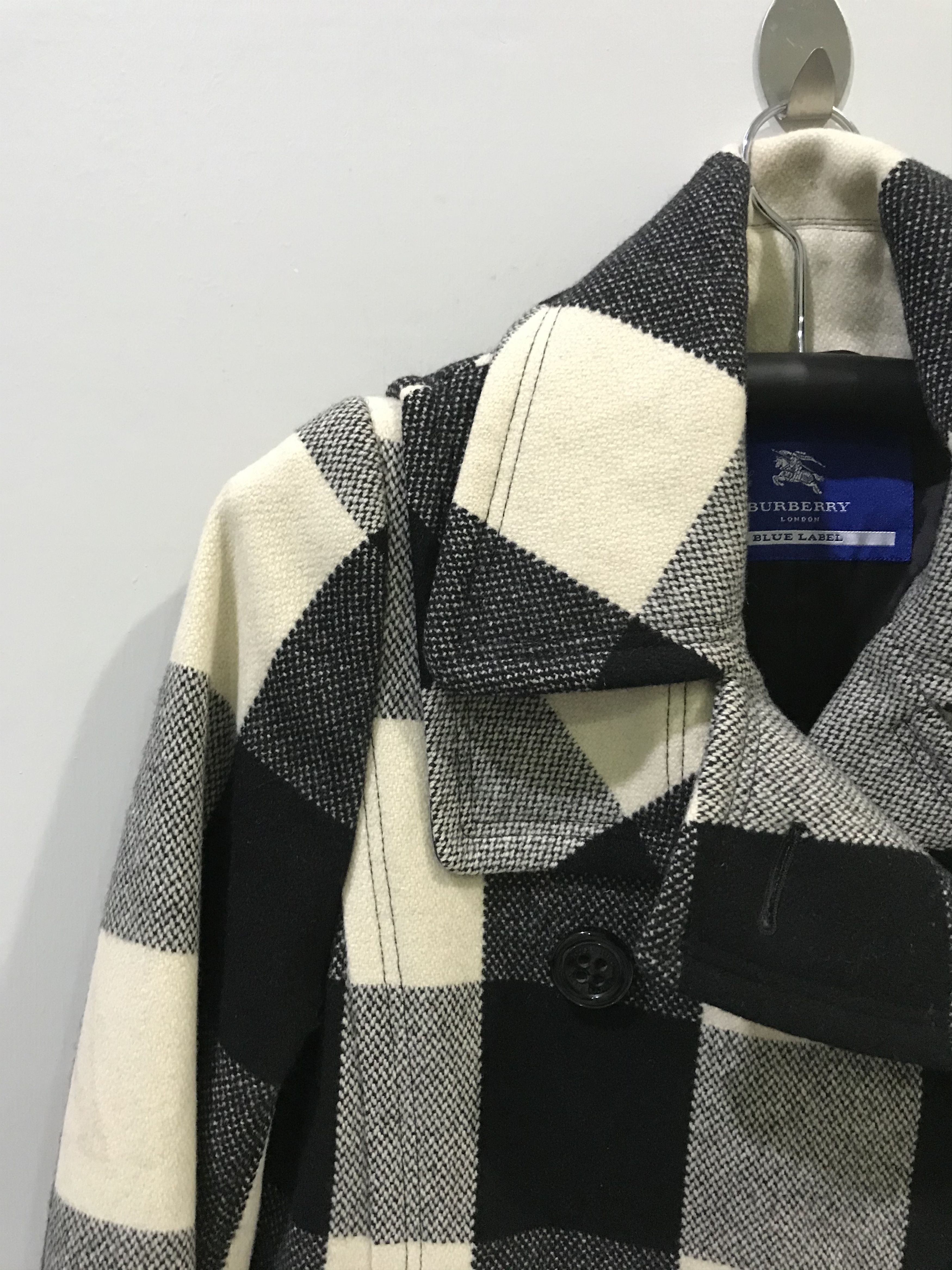 Burberry 2-OC4- WOMEN! BURBERRY BLUE LABEL Plaid Peacot Size XS / US 0-2 / IT 36-38 - 3 Thumbnail
