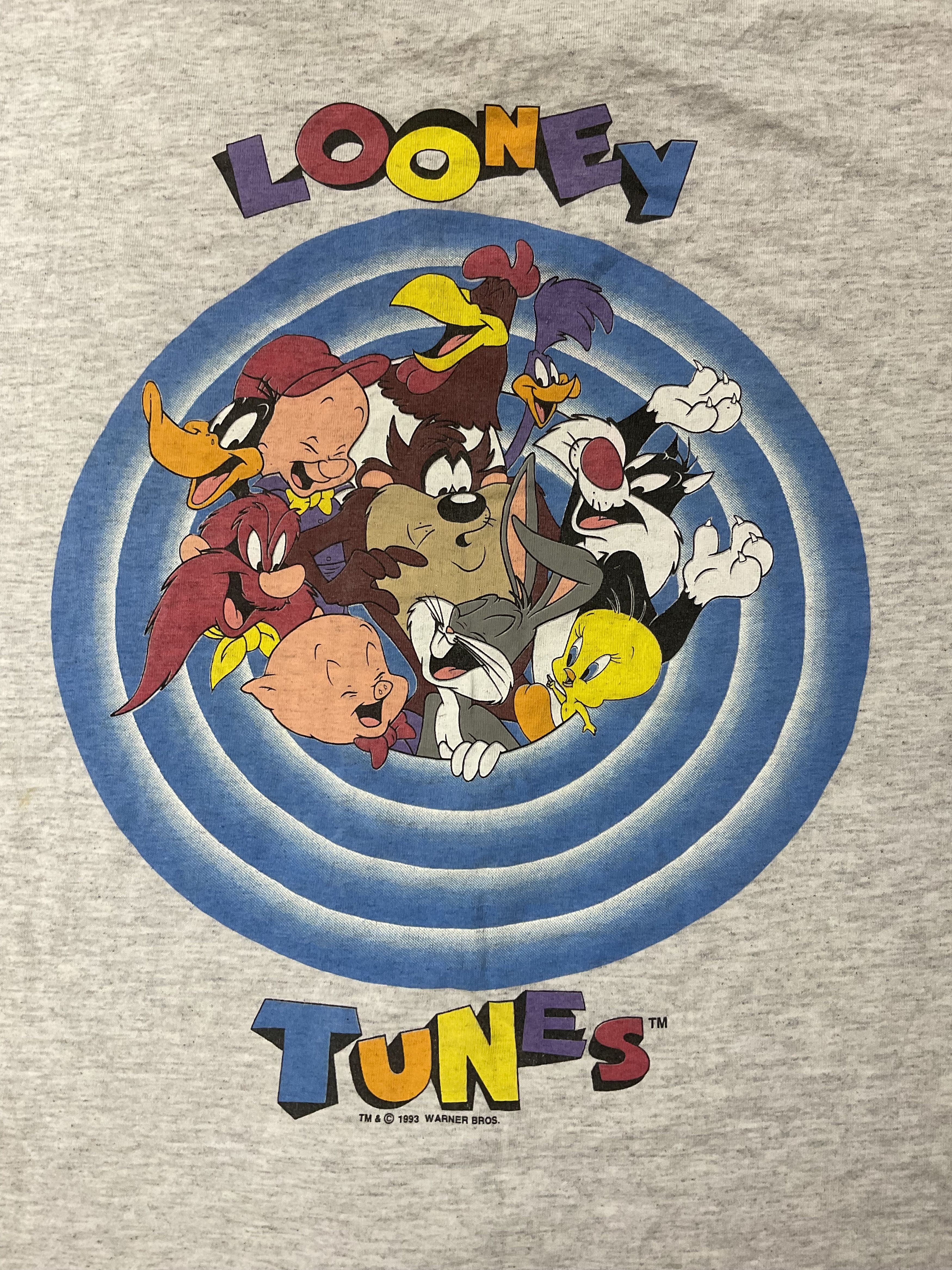 Disney Vintage 1993 Looney Tunes Characters Baseball Jersey Button Size US L / EU 52-54 / 3 - 4 Thumbnail