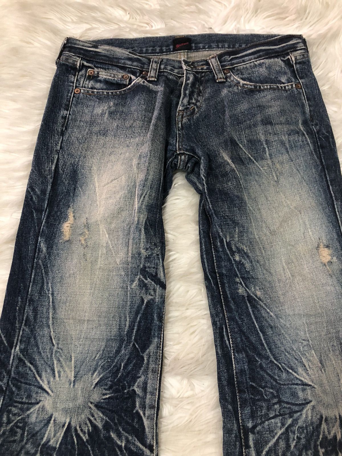 JACKROSE Jack Rose distressed denim flare bootcut nice design Size US 31 - 4 Thumbnail