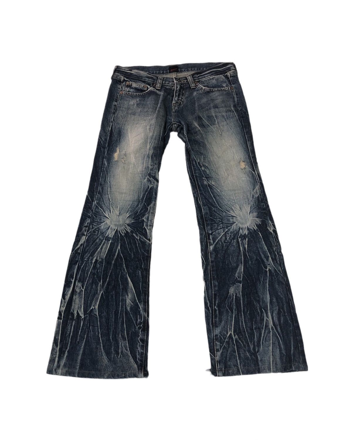 JACKROSE Jack Rose distressed denim flare bootcut nice design Size US 31 - 2 Thumbnail