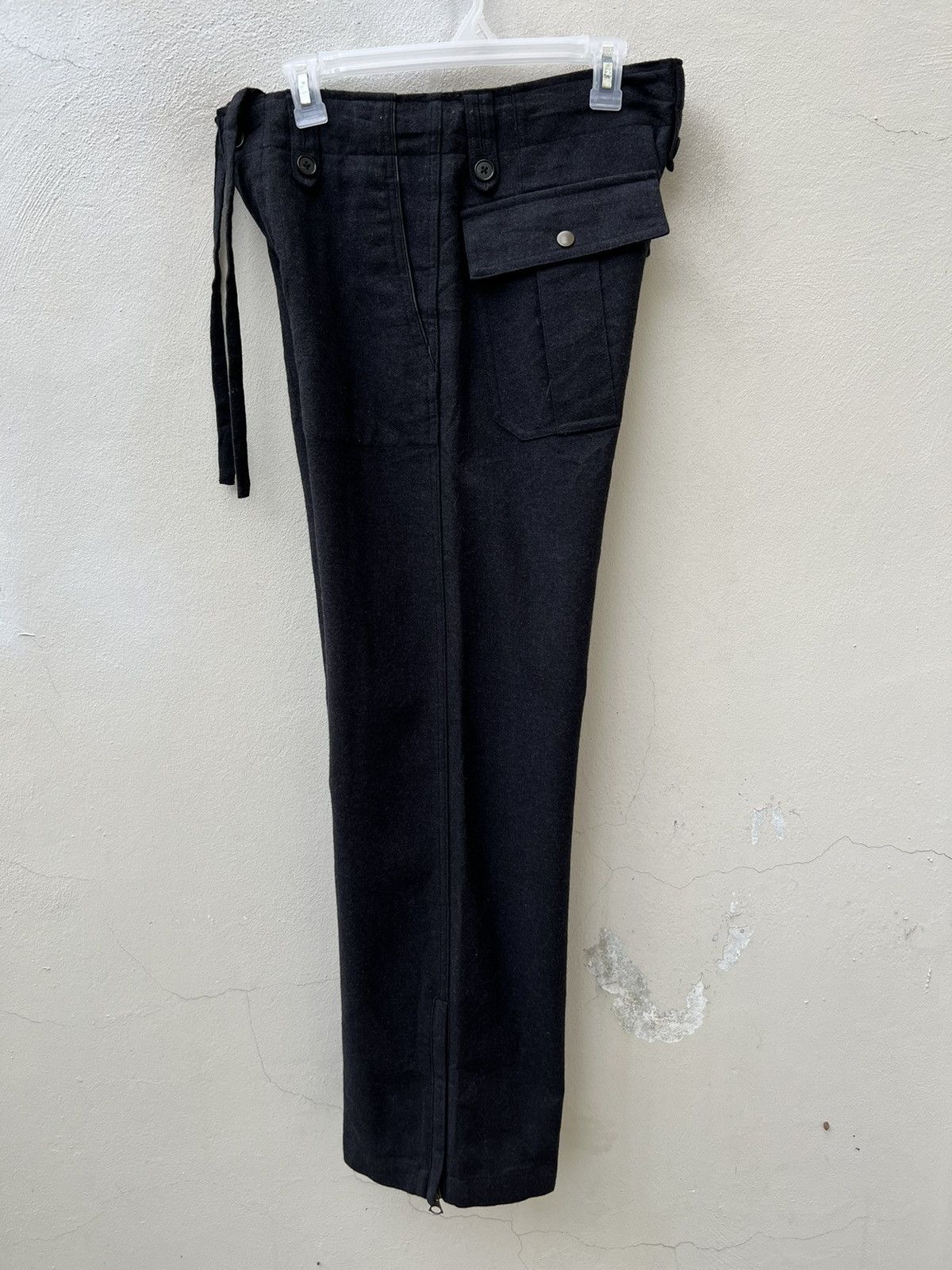 ABAHOUSE VTG Abahouse Japan ITHITEX Virgin Wool Black Fatigue Pant Size US 31 - 20 Thumbnail