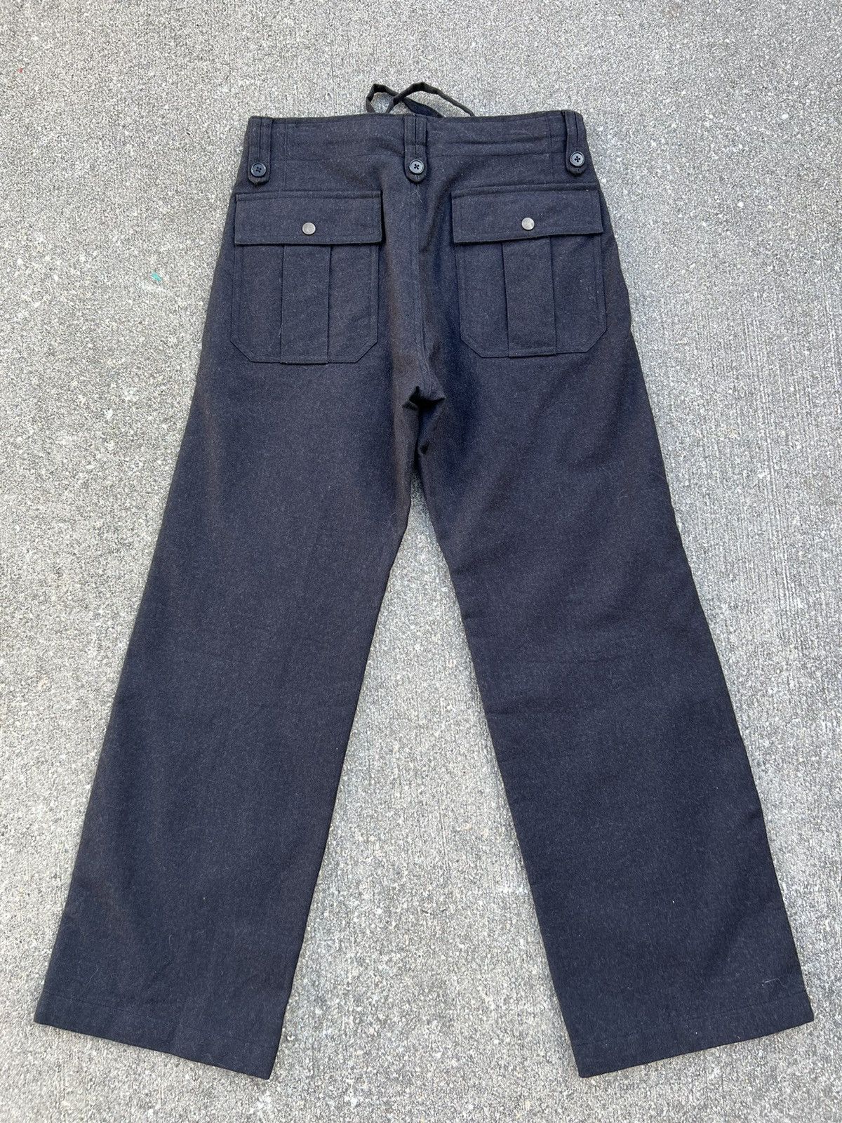 ABAHOUSE VTG Abahouse Japan ITHITEX Virgin Wool Black Fatigue Pant Size US 31 - 5 Thumbnail