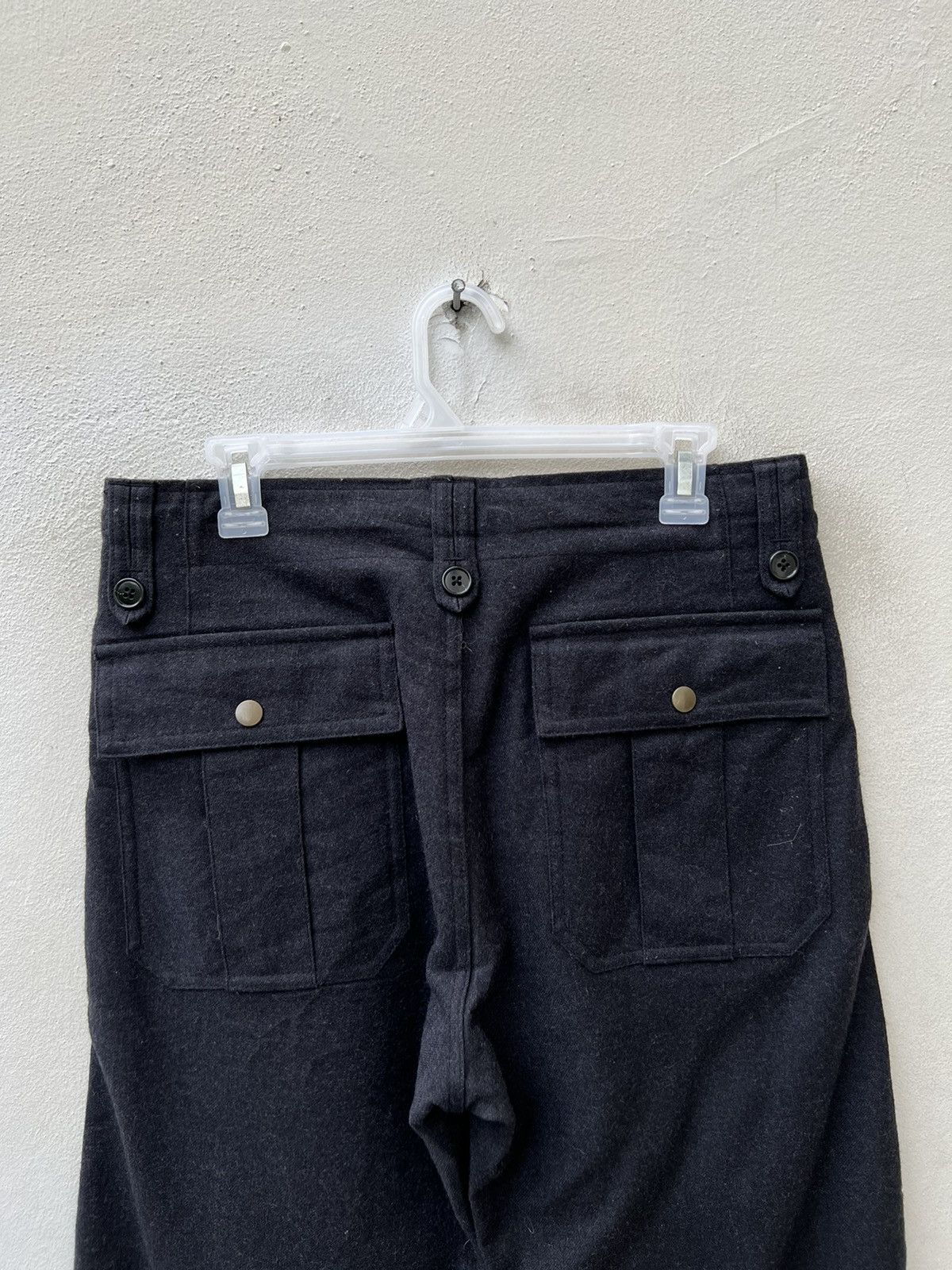ABAHOUSE VTG Abahouse Japan ITHITEX Virgin Wool Black Fatigue Pant Size US 31 - 16 Thumbnail