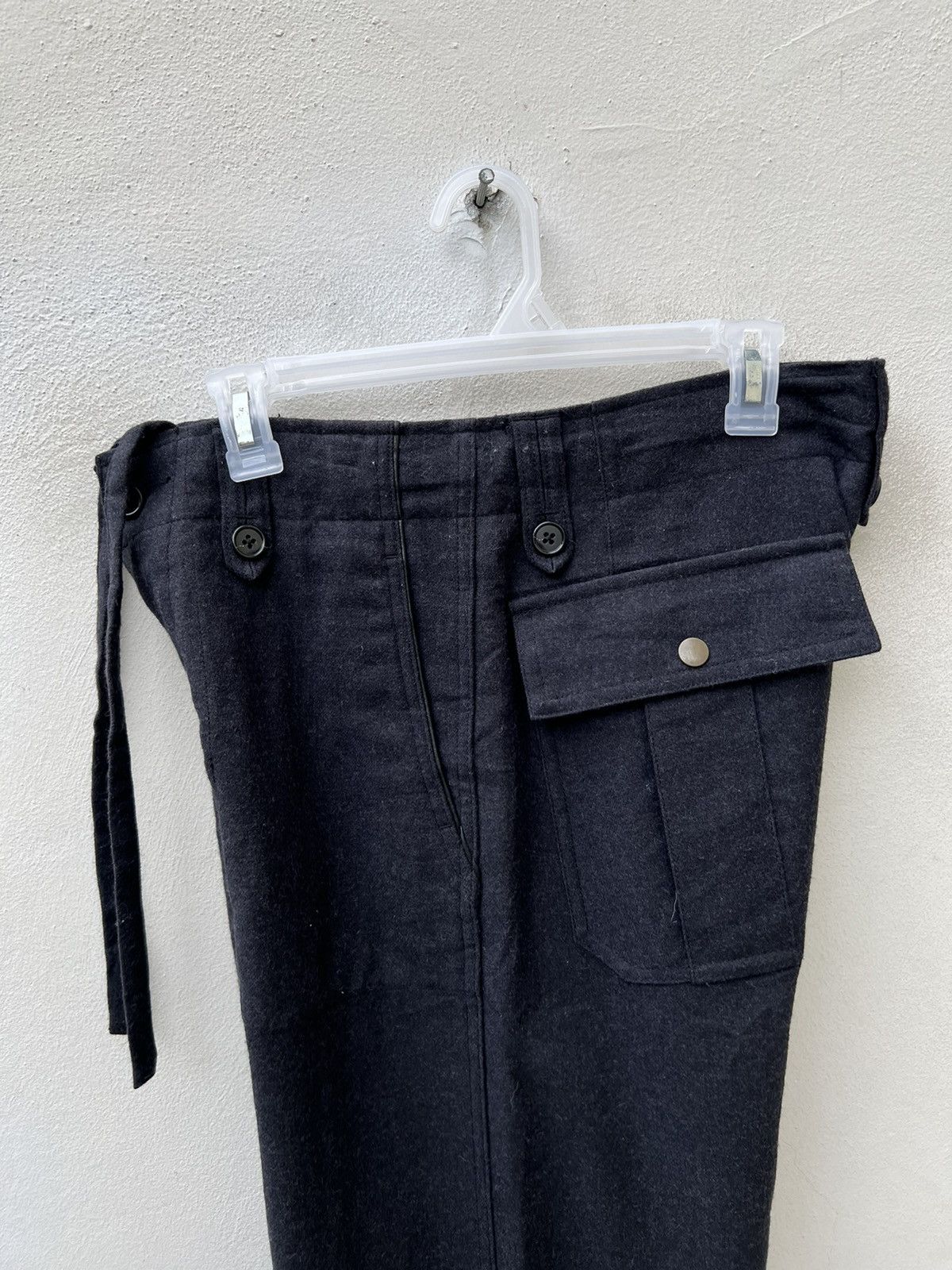 ABAHOUSE VTG Abahouse Japan ITHITEX Virgin Wool Black Fatigue Pant Size US 31 - 21 Thumbnail