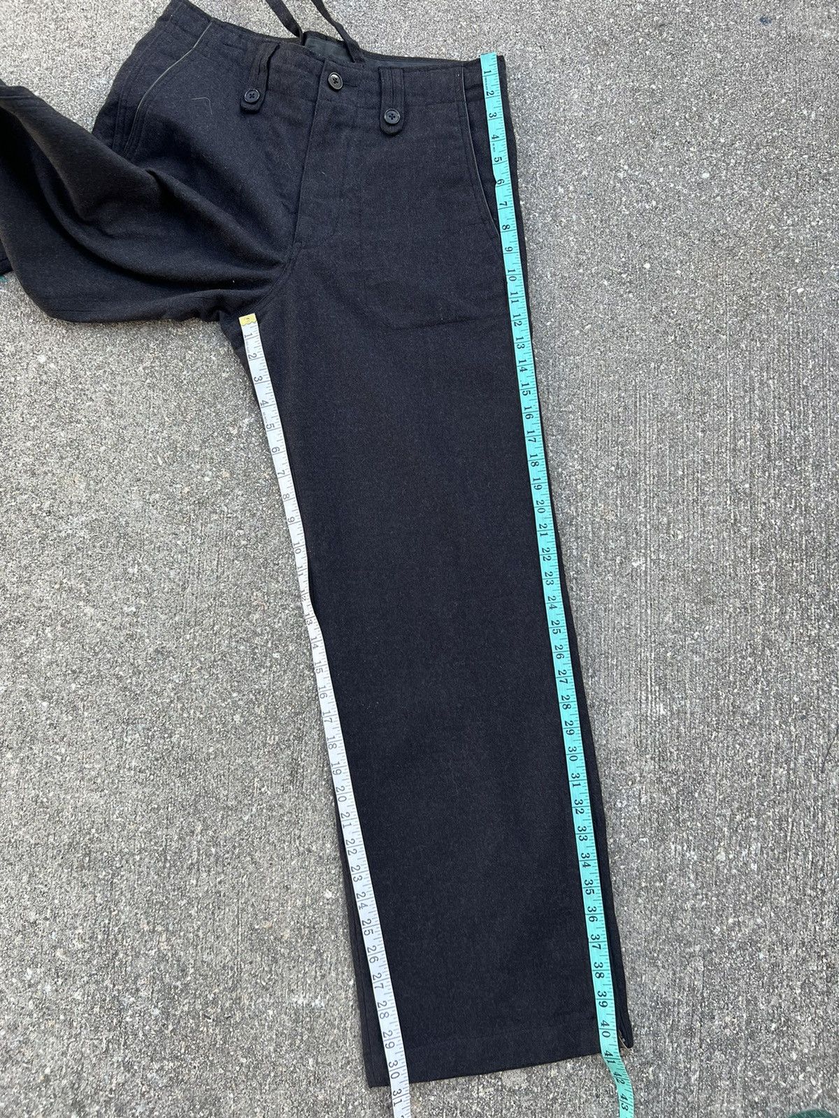 ABAHOUSE VTG Abahouse Japan ITHITEX Virgin Wool Black Fatigue Pant Size US 31 - 4 Thumbnail