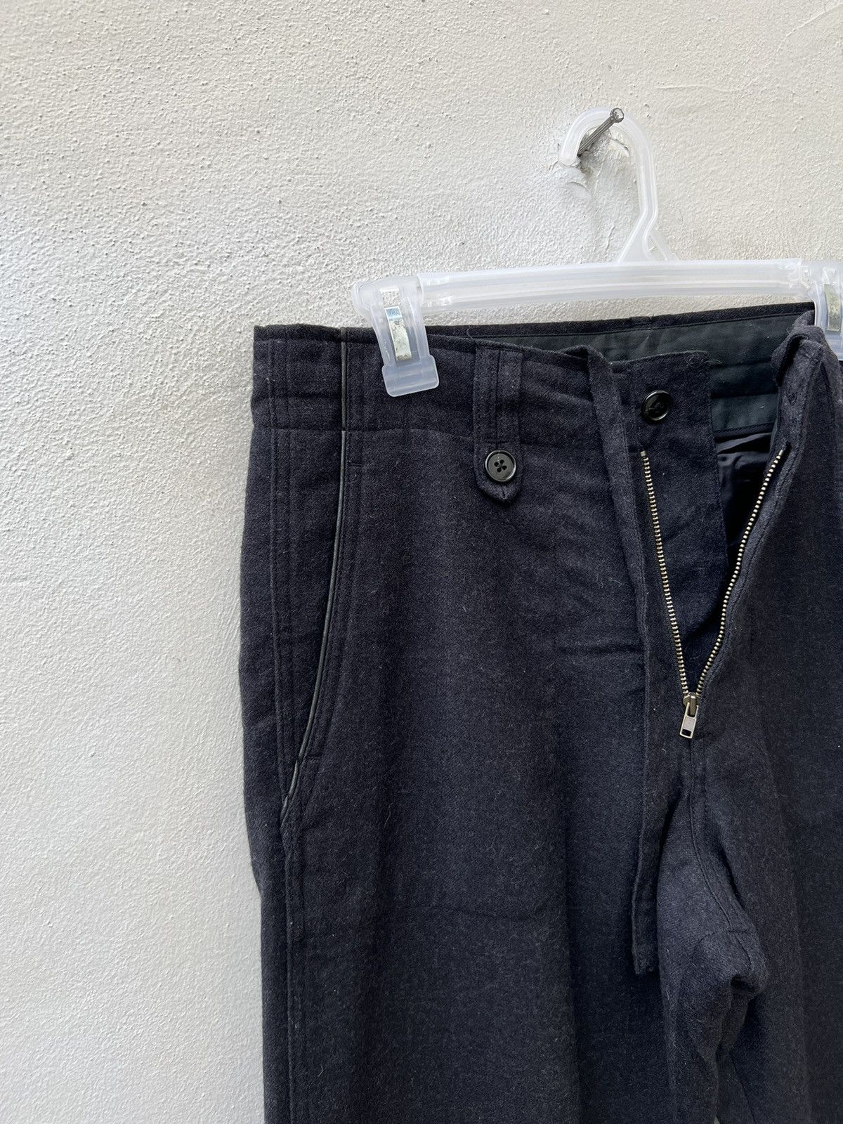 ABAHOUSE VTG Abahouse Japan ITHITEX Virgin Wool Black Fatigue Pant Size US 31 - 8 Thumbnail