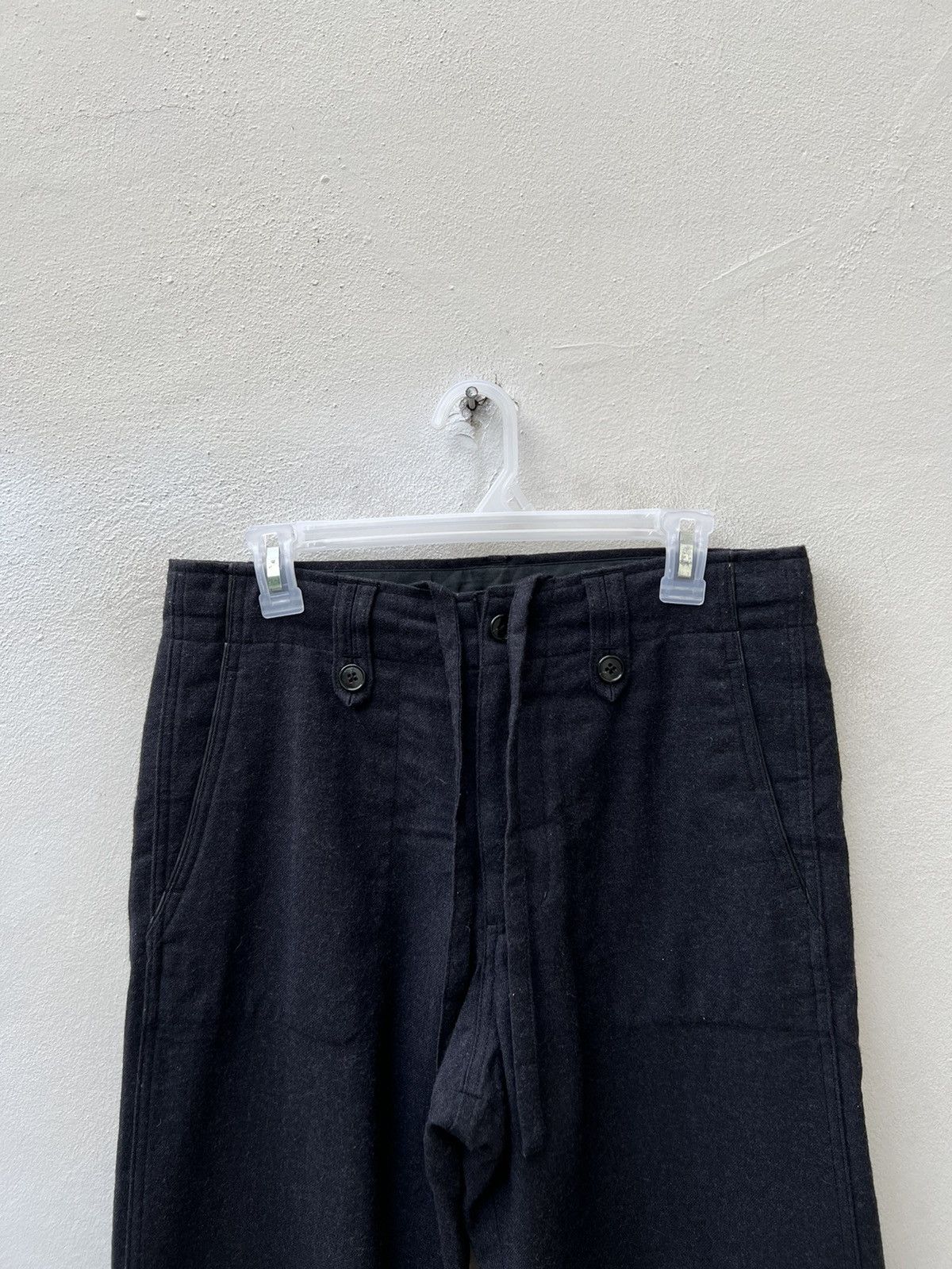 ABAHOUSE VTG Abahouse Japan ITHITEX Virgin Wool Black Fatigue Pant Size US 31 - 7 Thumbnail