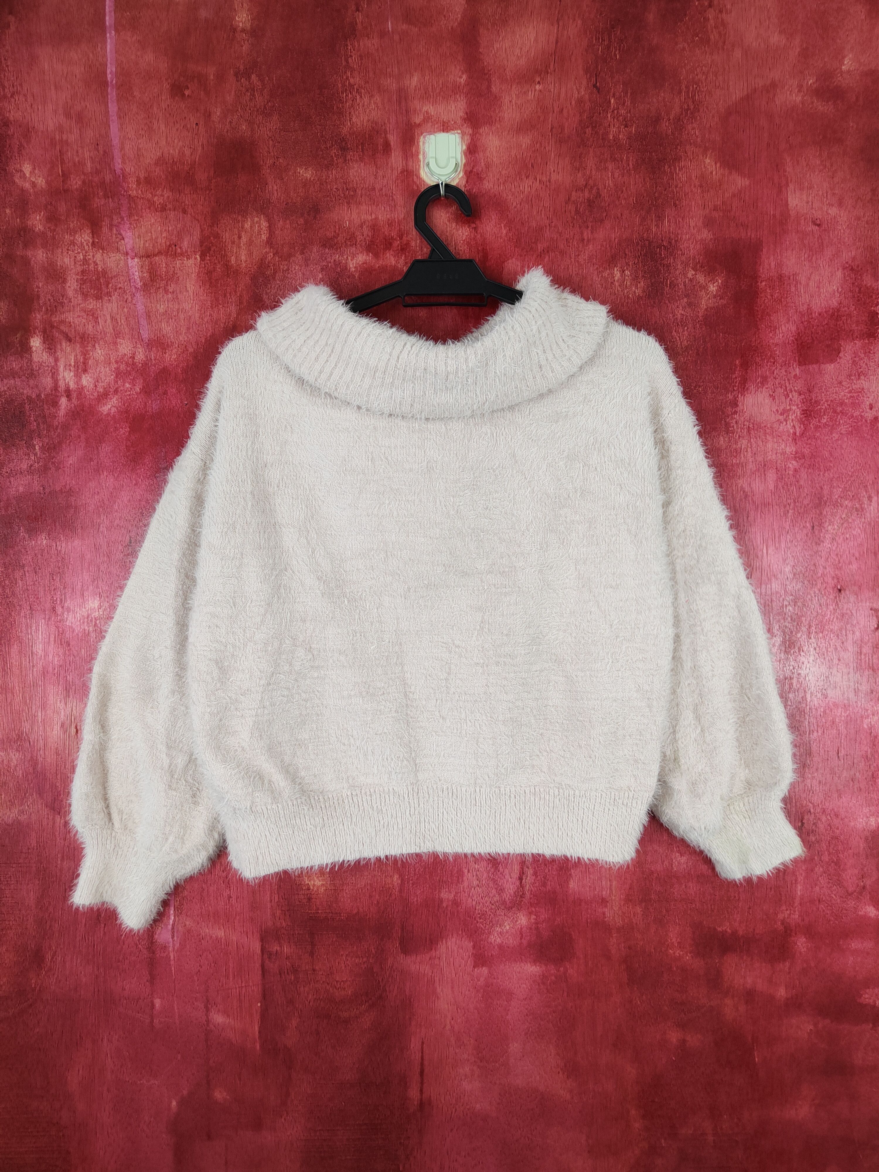 Homespun Knitwear × Japanese Brand × Vintage Earth Music&Ecology shag Shaggy Fur Mohair Knitwear #S402 Size S / US 4 / IT 40 - 5 Thumbnail