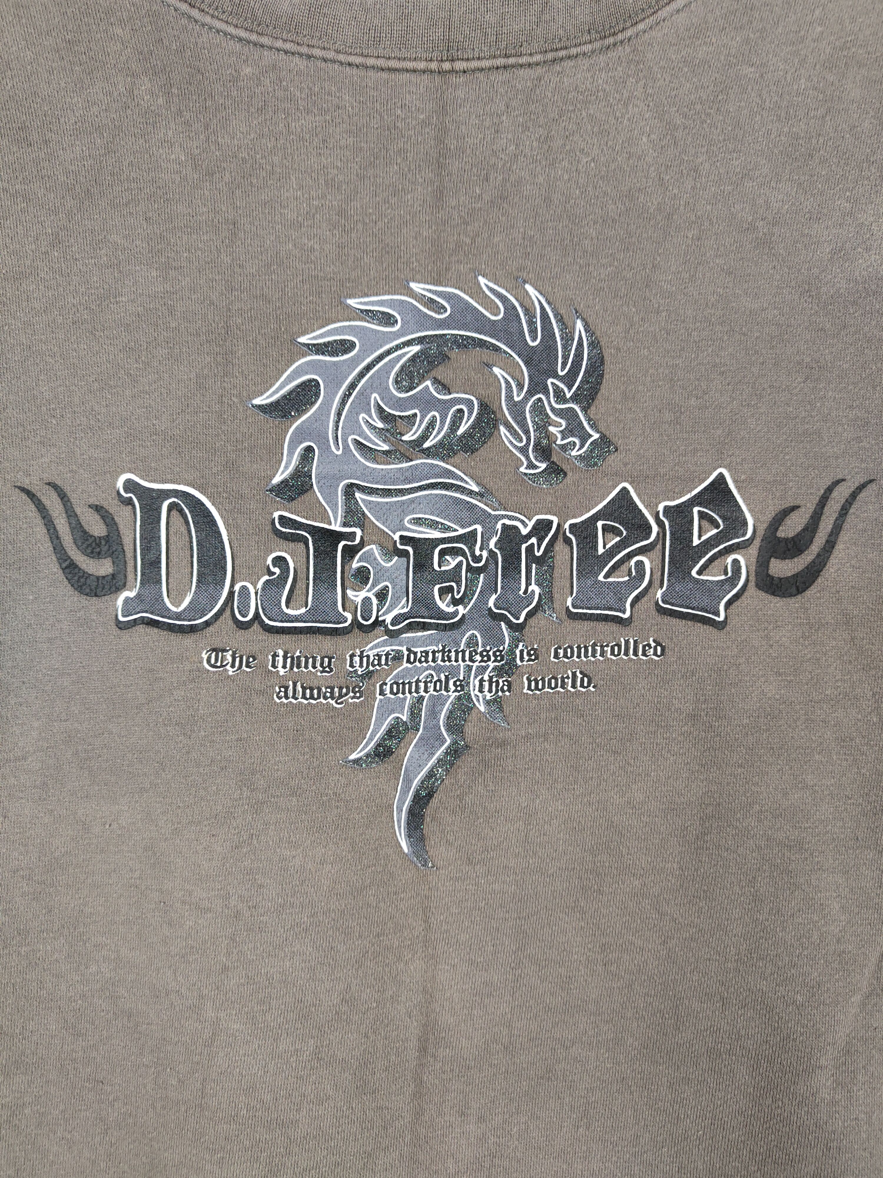 Japanese Brand DJ Free® Dragon faded Gray Sweater #4951 Size US M / EU 48-50 / 2 - 3 Thumbnail