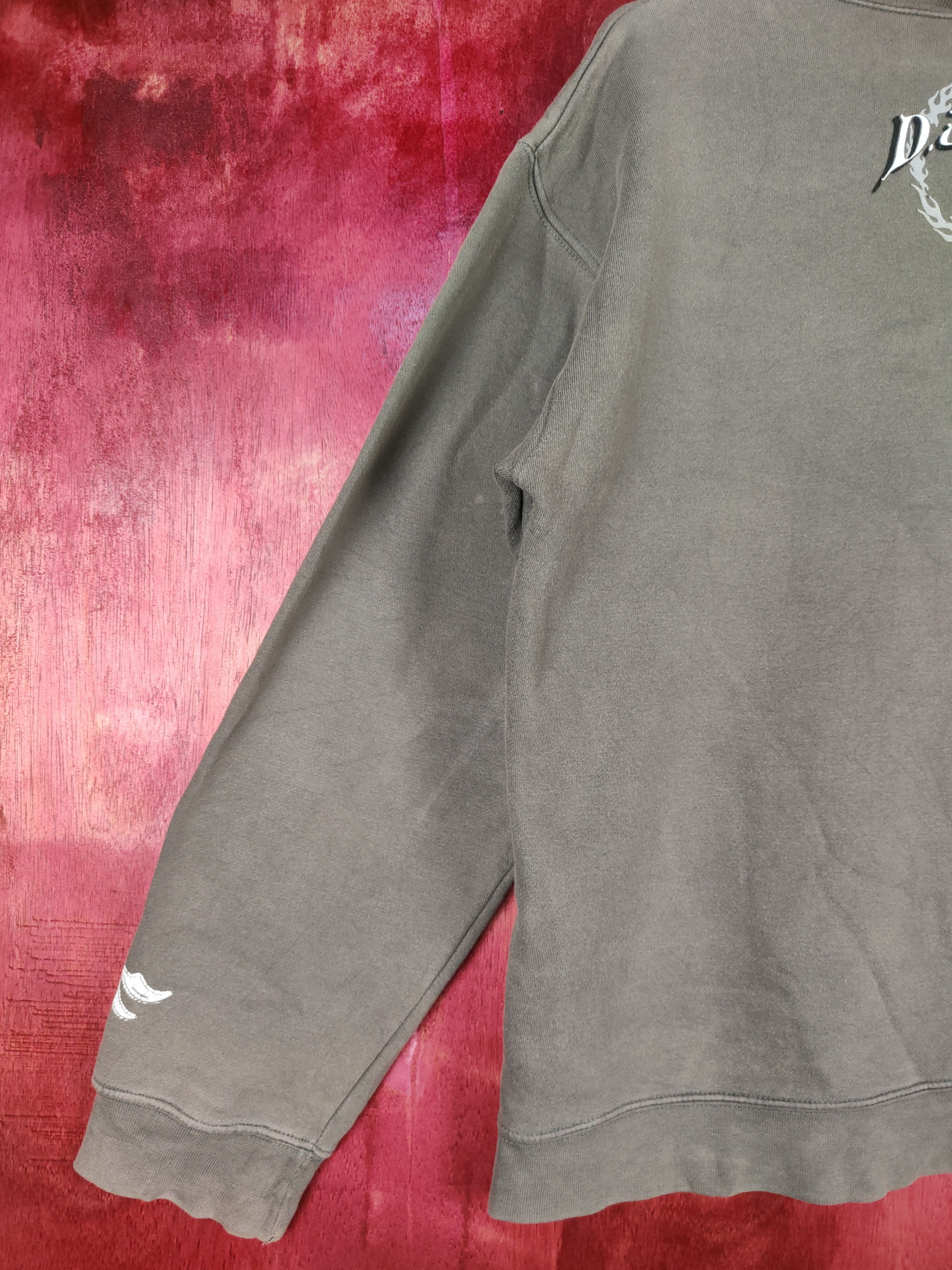 Japanese Brand DJ Free® Dragon faded Gray Sweater #4951 Size US M / EU 48-50 / 2 - 10 Thumbnail