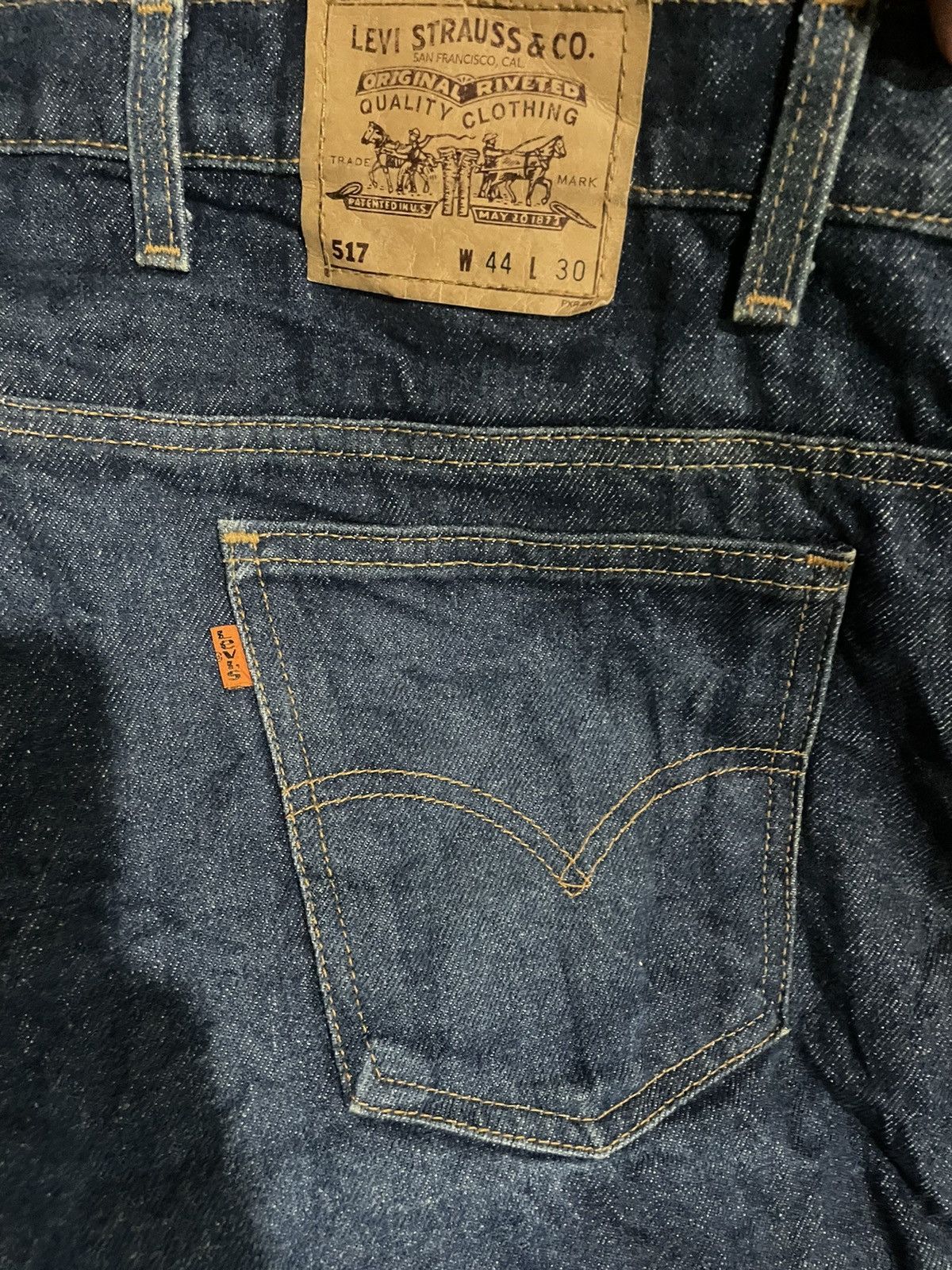Levi's '70s Vintage Flared Bell Bottom Levis 517 Orange Tab Jeans Size US 44 / EU 60 - 11 Thumbnail