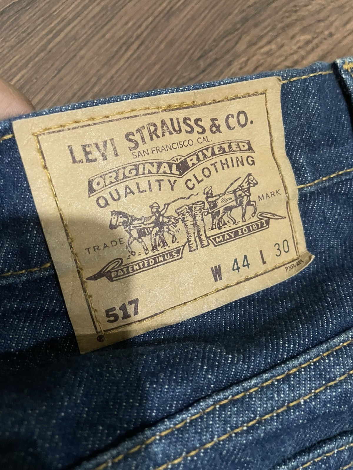 Levi's '70s Vintage Flared Bell Bottom Levis 517 Orange Tab Jeans Size US 44 / EU 60 - 13 Thumbnail