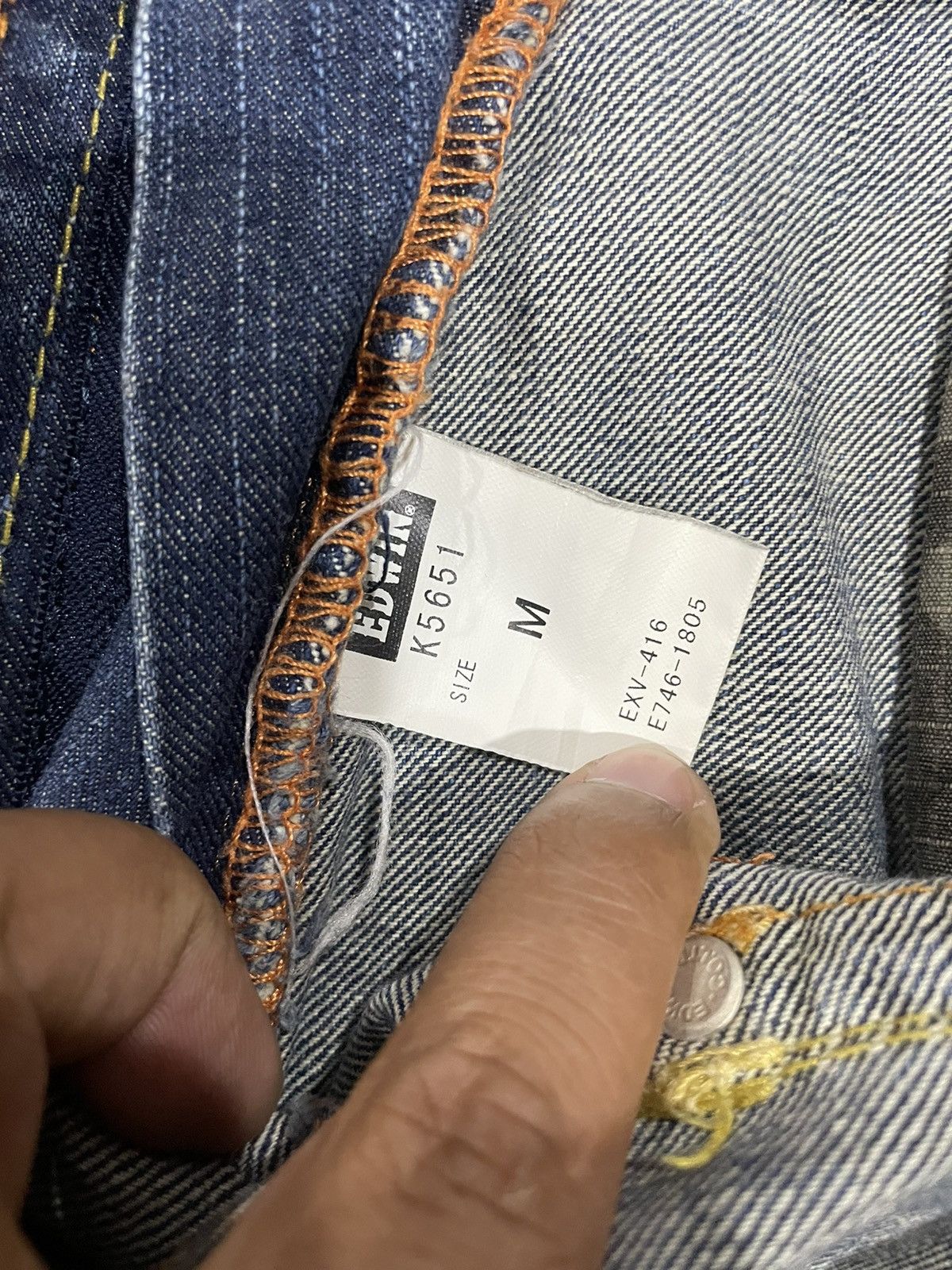 Edwin Rare💥 Stonewash Blue Edwin 505 Bushpants Jeans Size US 34 / EU 50 - 13 Thumbnail