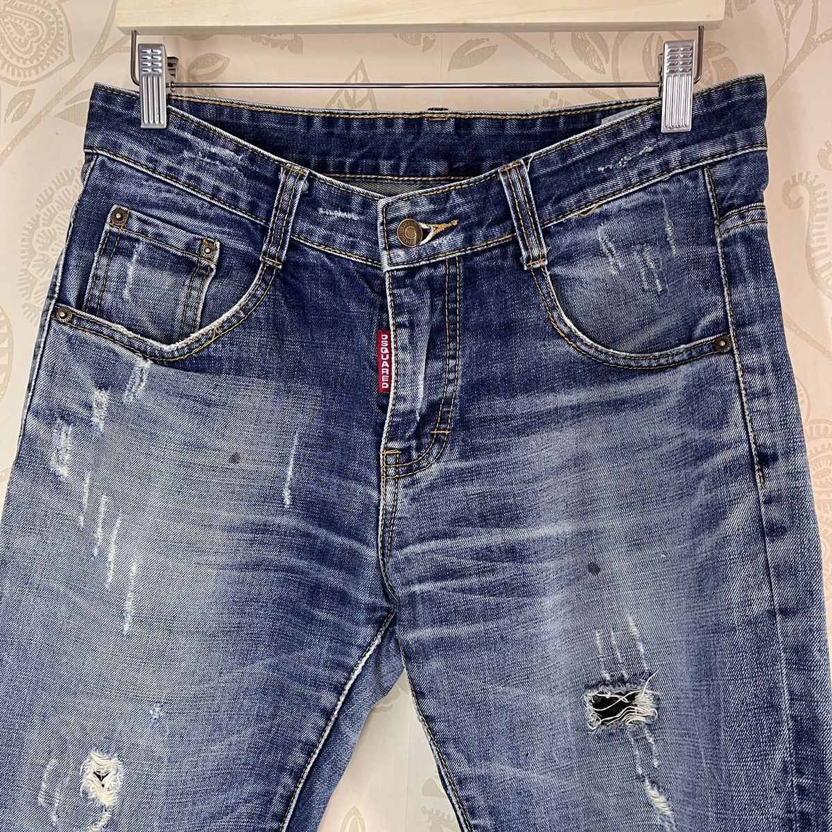 Dsquared2 × Vintage Distressed Dsquared2 Blue Denim Jeans Size US 32 / EU 48 - 5 Thumbnail