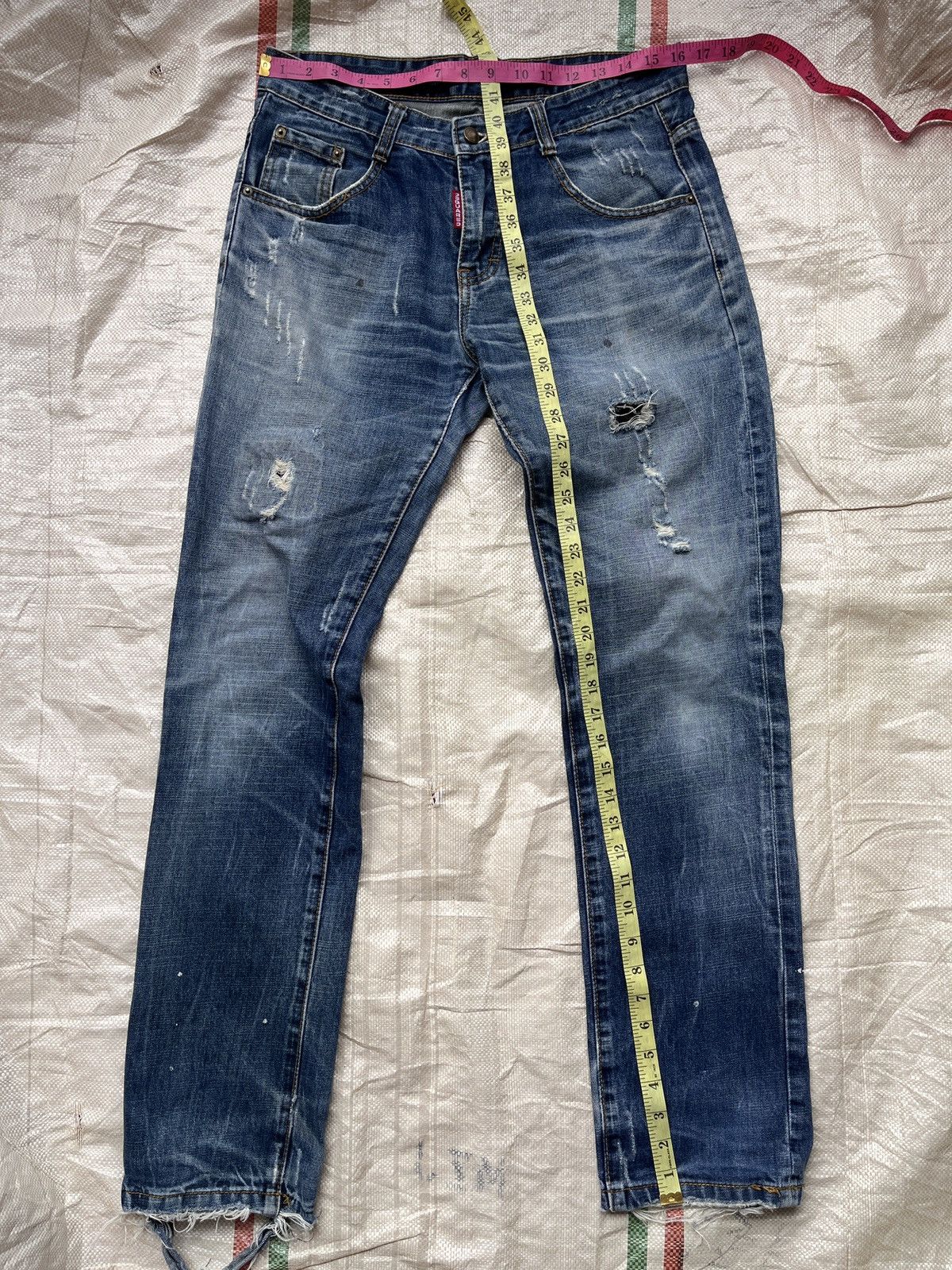 Dsquared2 × Vintage Distressed Dsquared2 Blue Denim Jeans Size US 32 / EU 48 - 4 Thumbnail