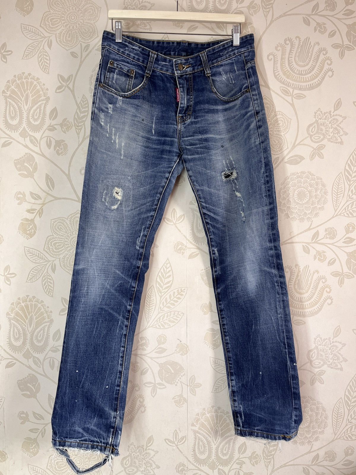 Dsquared2 × Vintage Distressed Dsquared2 Blue Denim Jeans Size US 32 / EU 48 - 1 Thumbnail