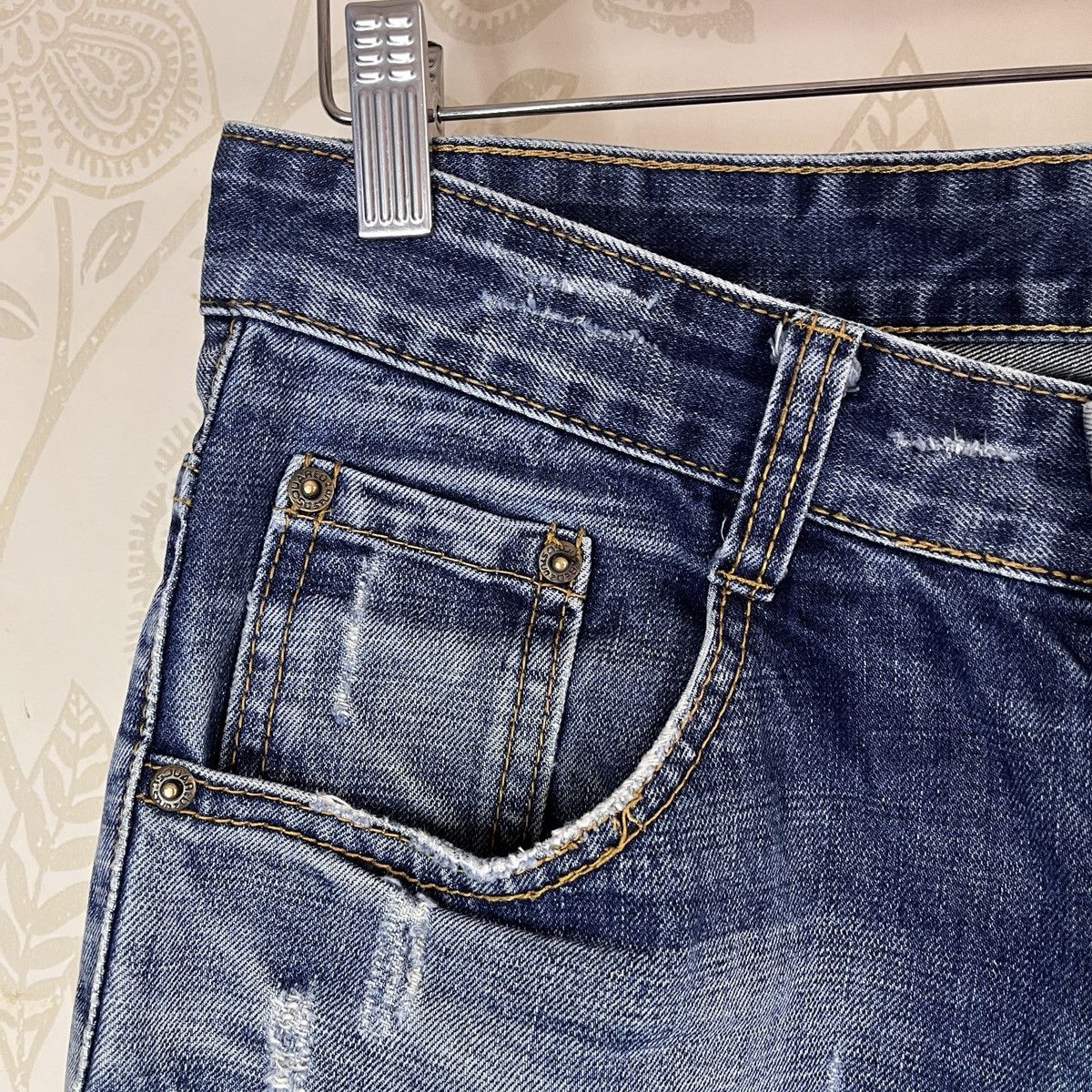 Dsquared2 × Vintage Distressed Dsquared2 Blue Denim Jeans Size US 32 / EU 48 - 11 Thumbnail