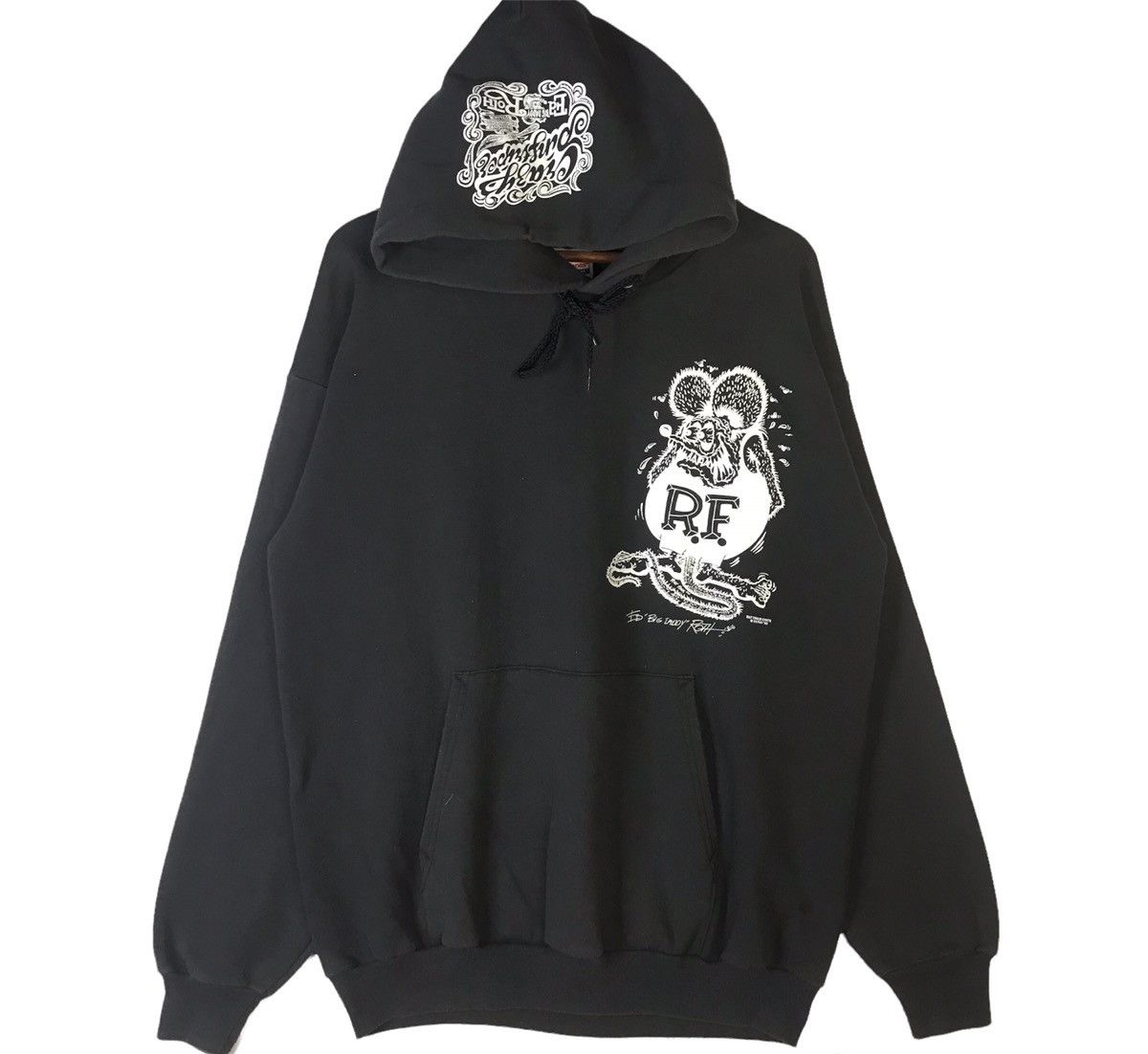 Vintage OG 1993 Mooneyes Rat Fink Pullover Hoodie Size US L / EU 52-54 / 3 - 1 Thumbnail