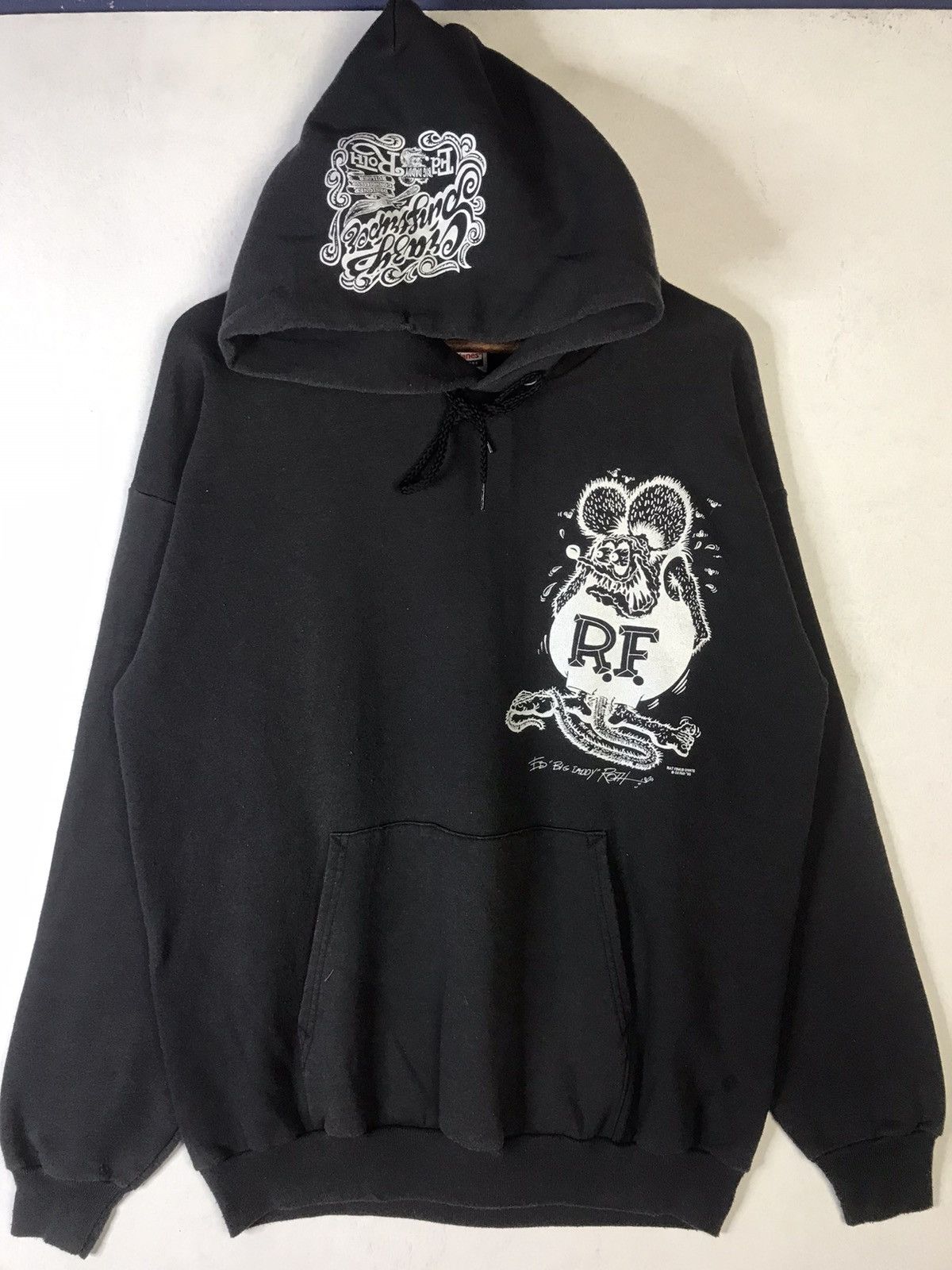 Vintage OG 1993 Mooneyes Rat Fink Pullover Hoodie Size US L / EU 52-54 / 3 - 2 Thumbnail