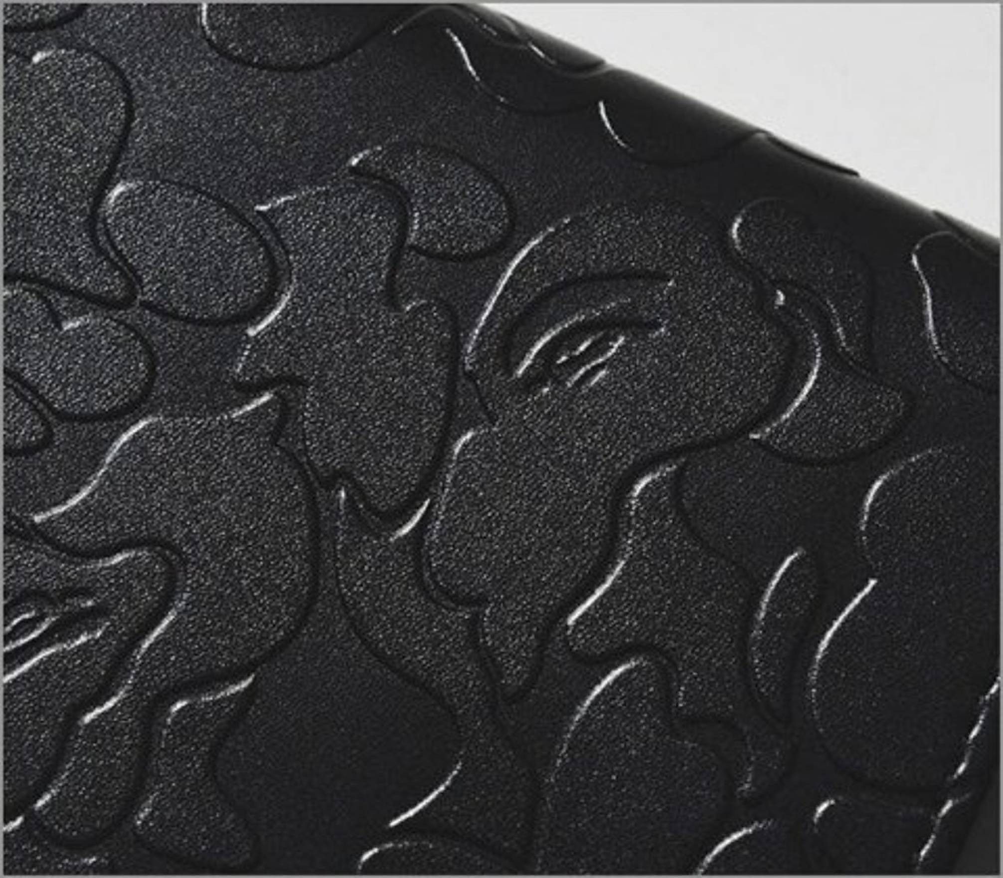 Bape New Bape Wallet Embossed Camo Logo Black Vegan Leather Size ONE SIZE - 3 Thumbnail