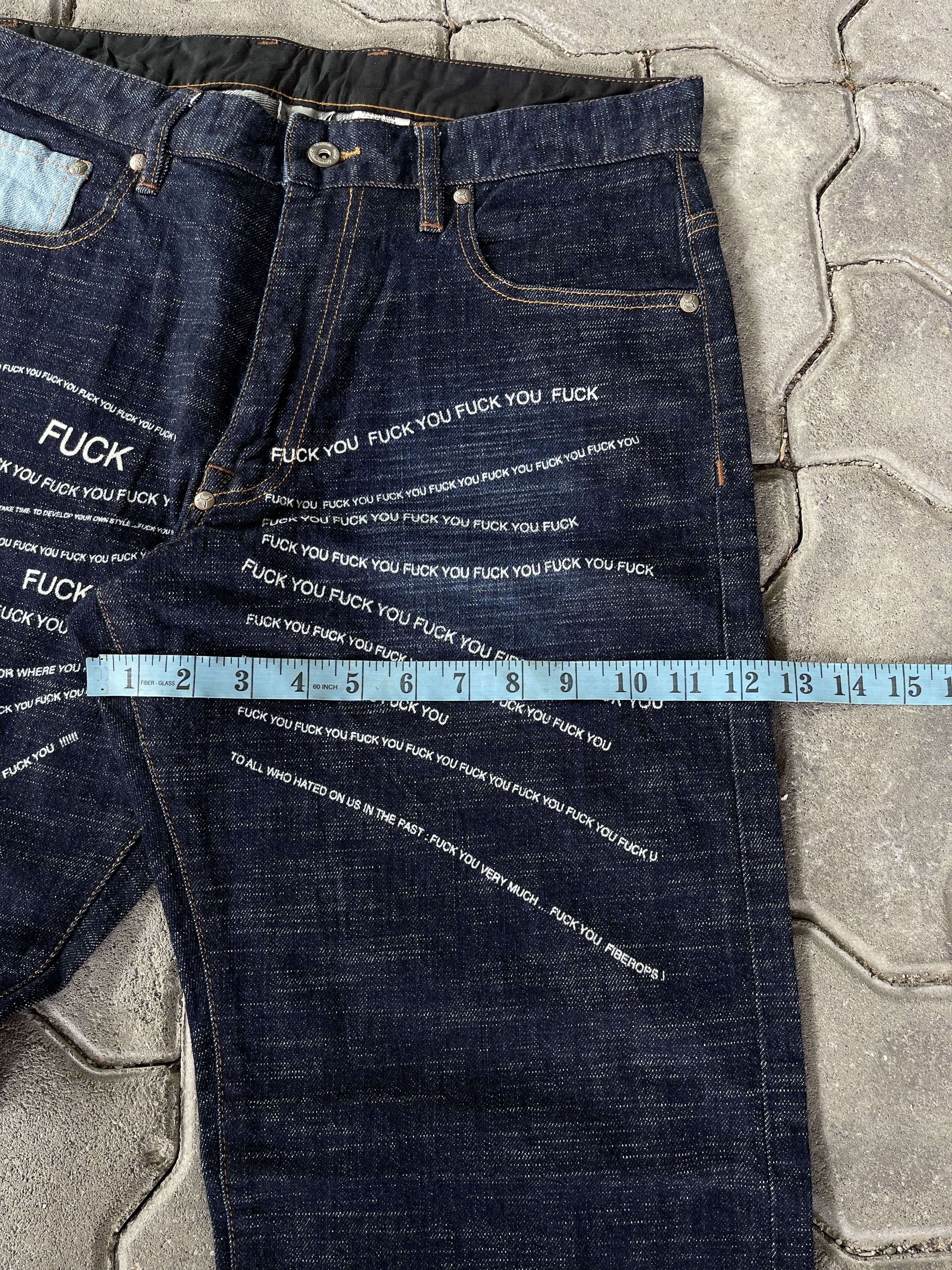 Fiberops Fiberops Baggy Wide Leg “F**k You” Travis Scott Style Size US 32 / EU 48 - 9 Thumbnail