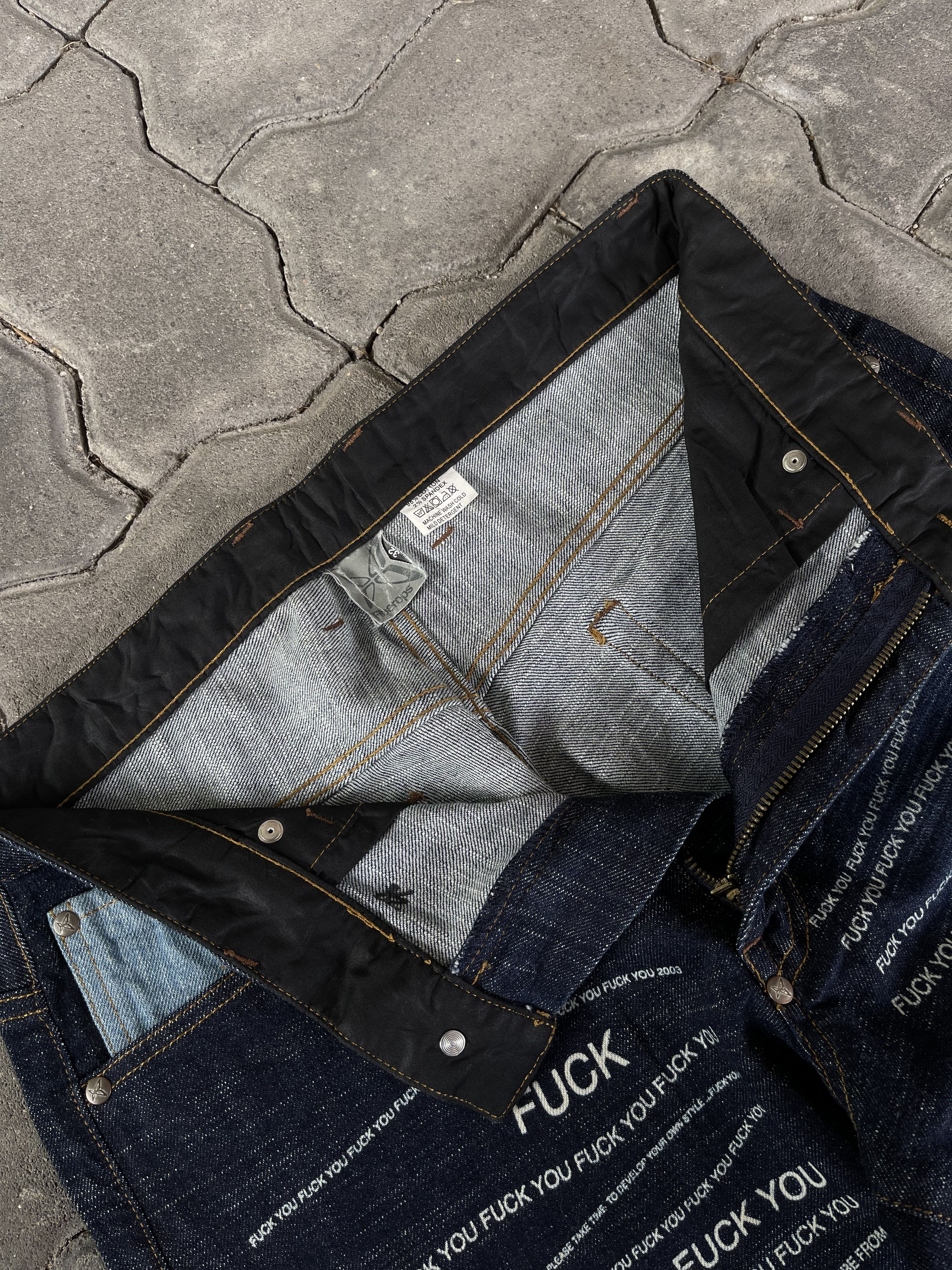 Fiberops Fiberops Baggy Wide Leg “F**k You” Travis Scott Style Size US 32 / EU 48 - 3 Thumbnail