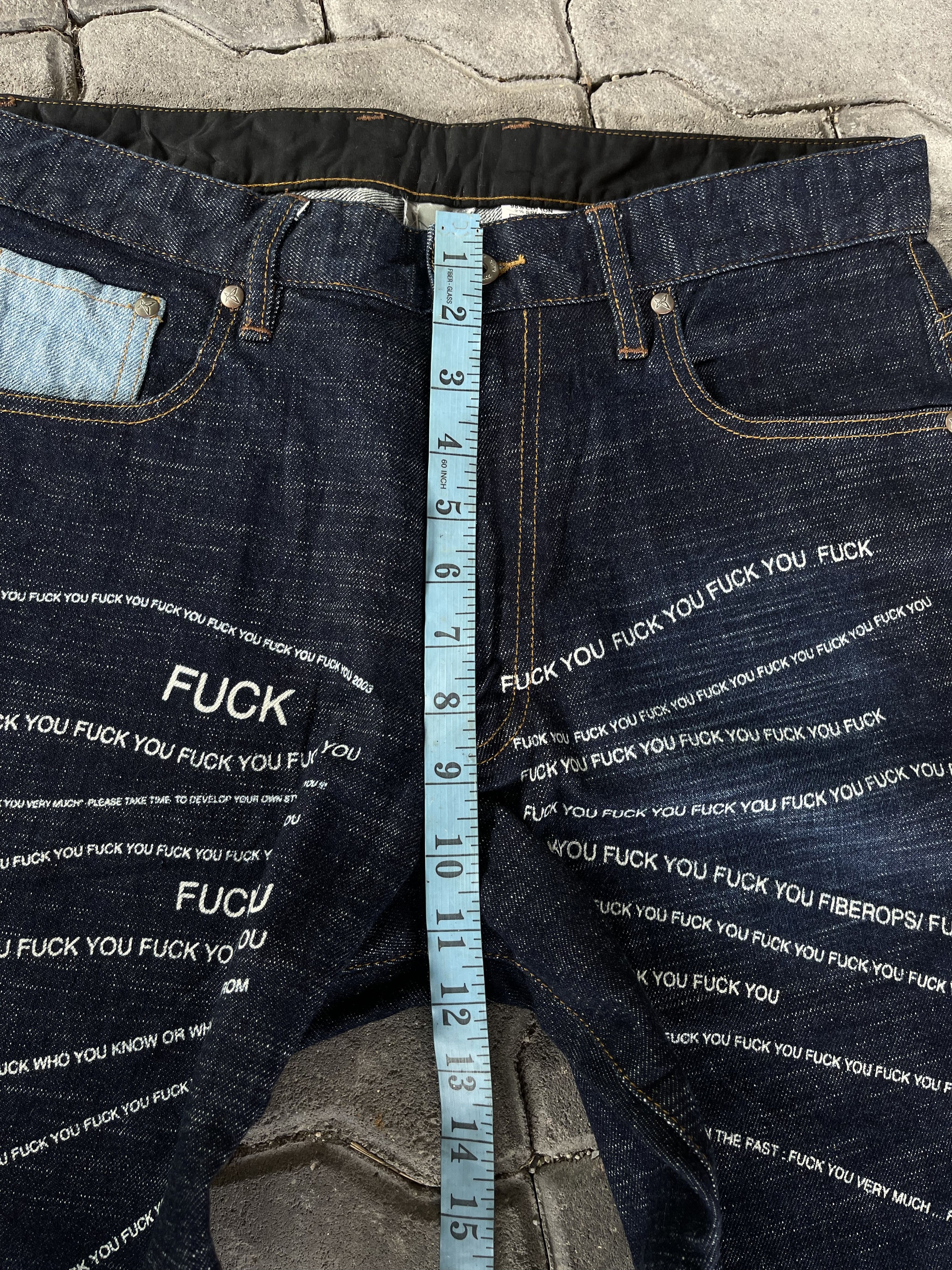 Fiberops Fiberops Baggy Wide Leg “F**k You” Travis Scott Style Size US 32 / EU 48 - 6 Thumbnail