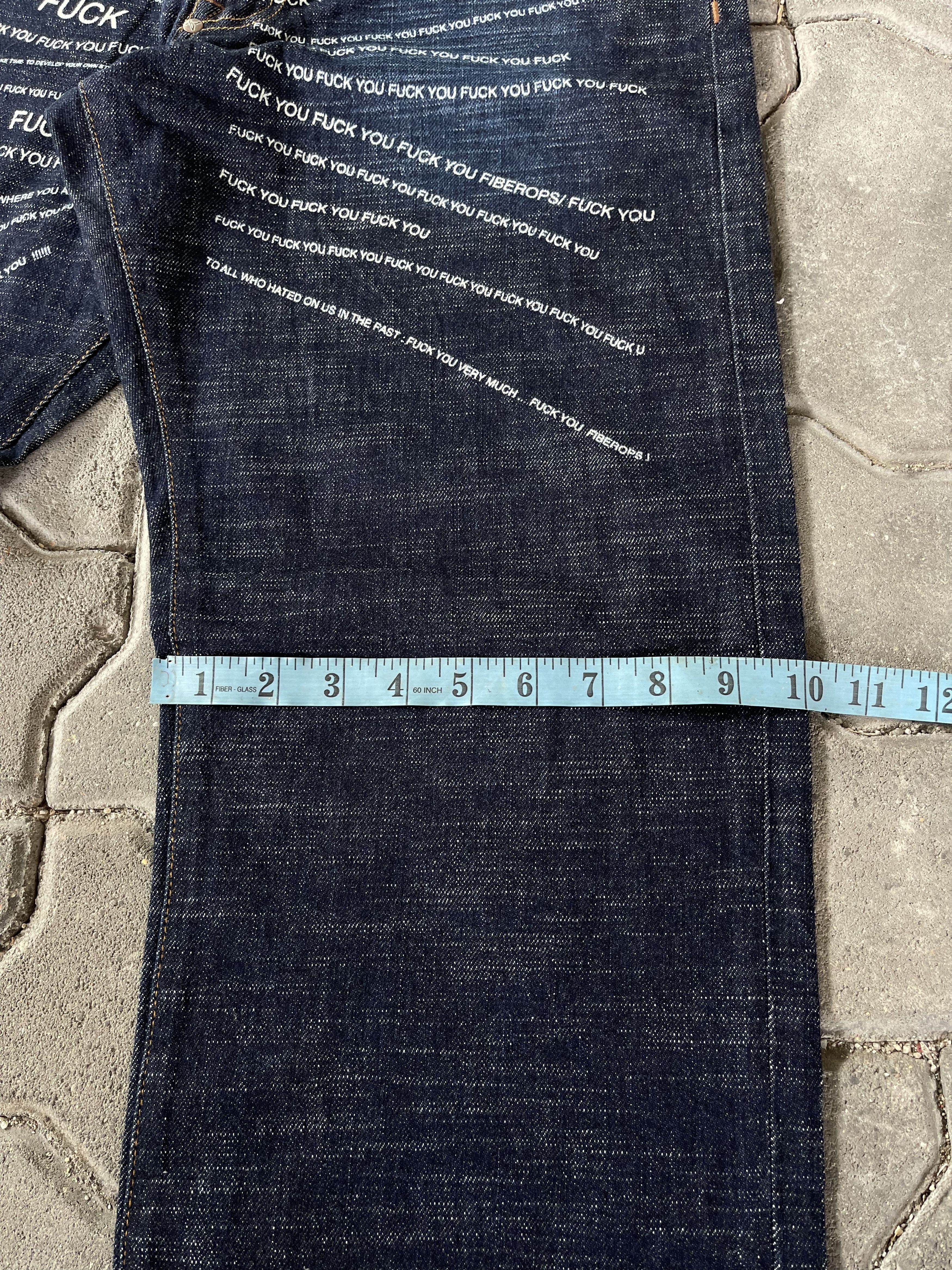 Fiberops Fiberops Baggy Wide Leg “F**k You” Travis Scott Style Size US 32 / EU 48 - 10 Thumbnail