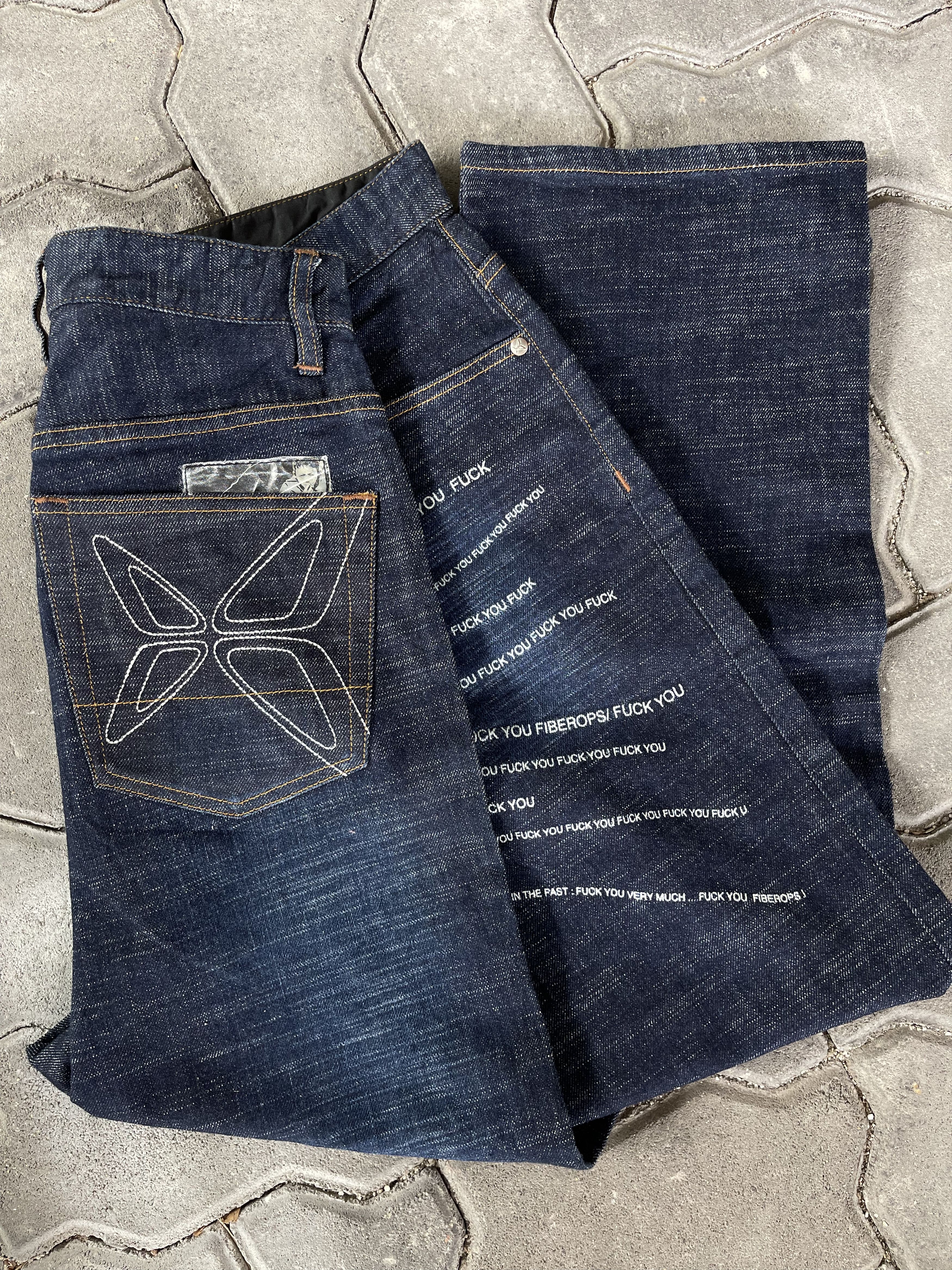 Fiberops Fiberops Baggy Wide Leg “F**k You” Travis Scott Style Size US 32 / EU 48 - 16 Thumbnail