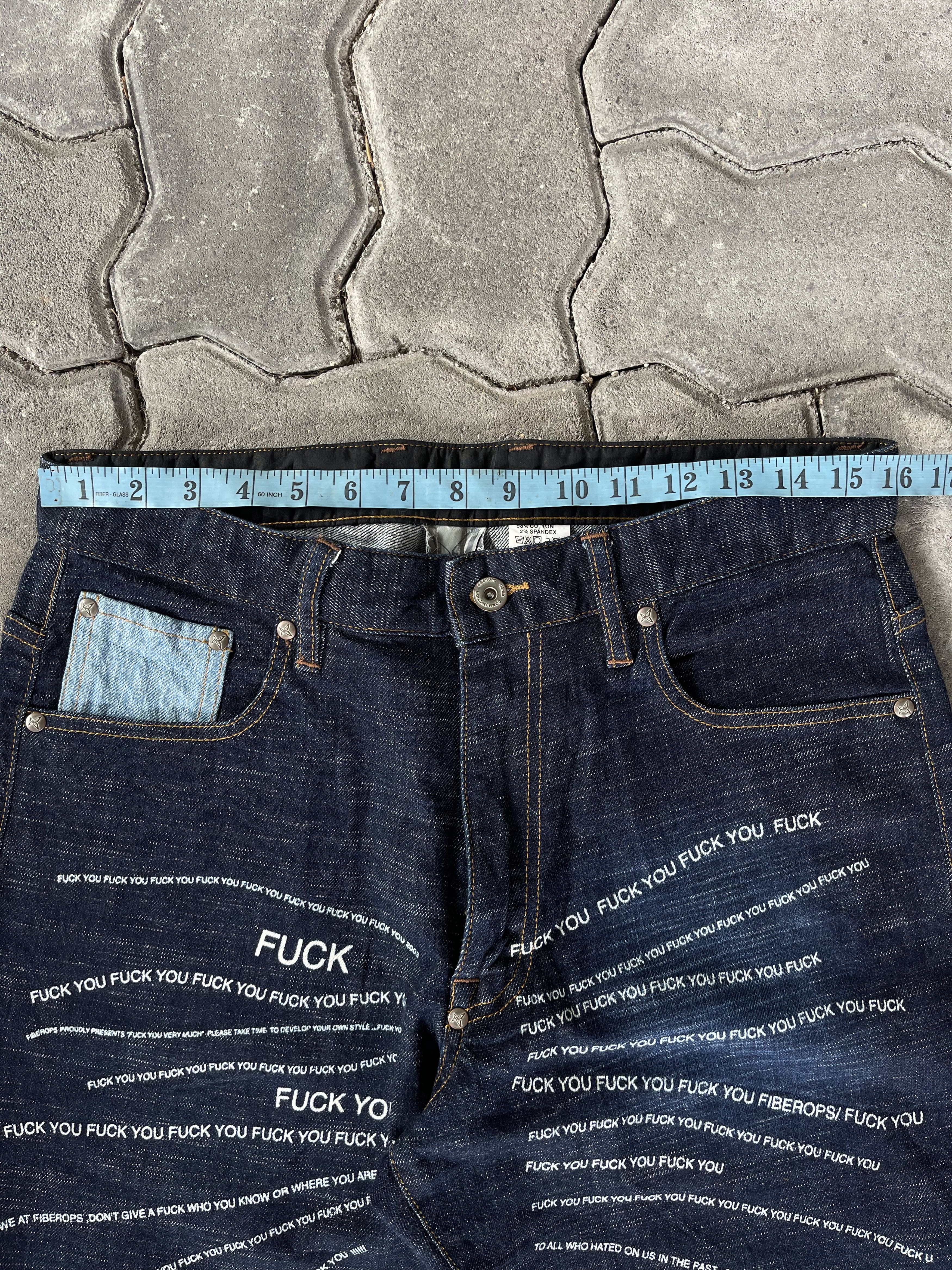Fiberops Fiberops Baggy Wide Leg “F**k You” Travis Scott Style Size US 32 / EU 48 - 5 Thumbnail