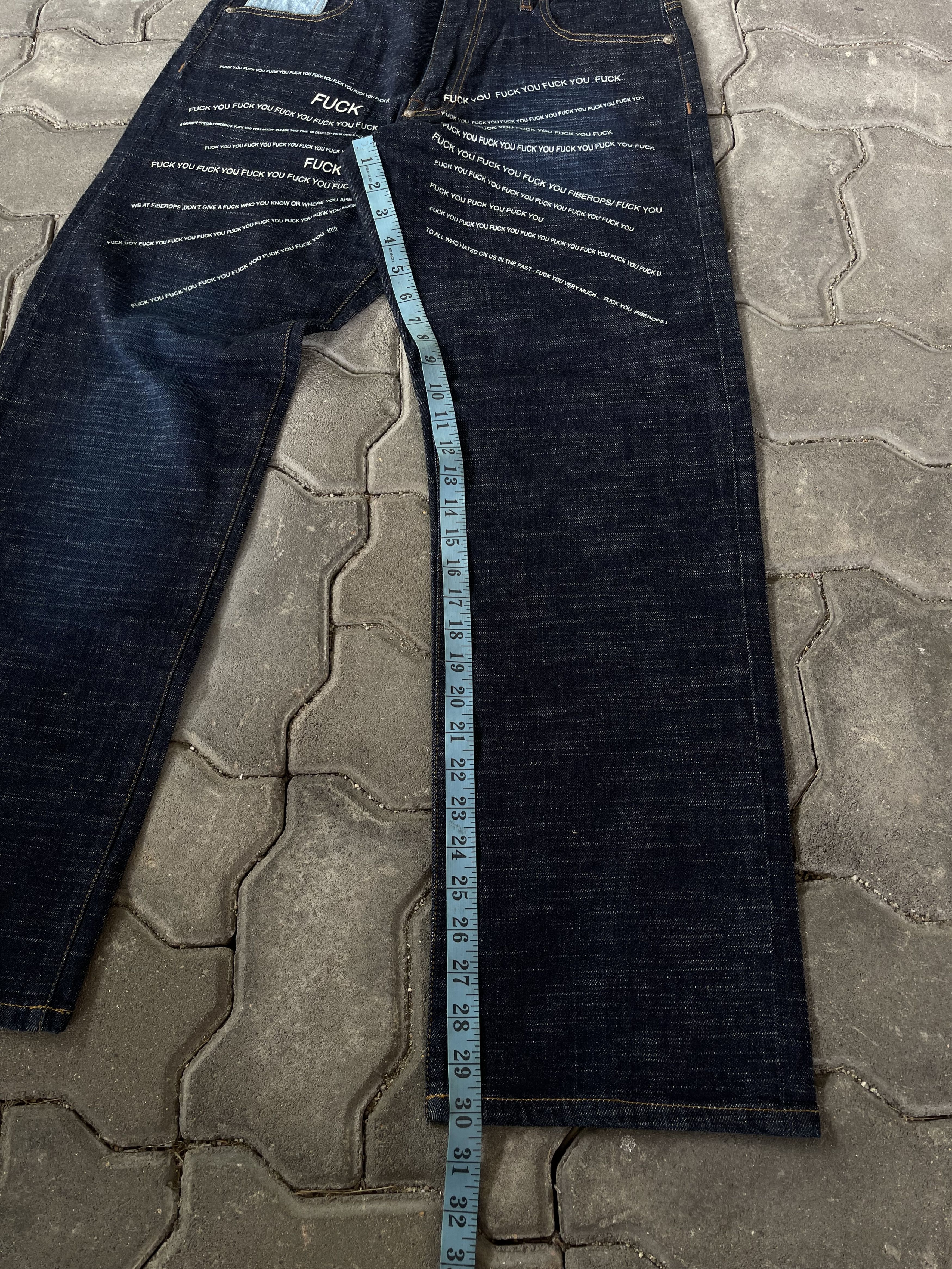 Fiberops Fiberops Baggy Wide Leg “F**k You” Travis Scott Style Size US 32 / EU 48 - 8 Thumbnail
