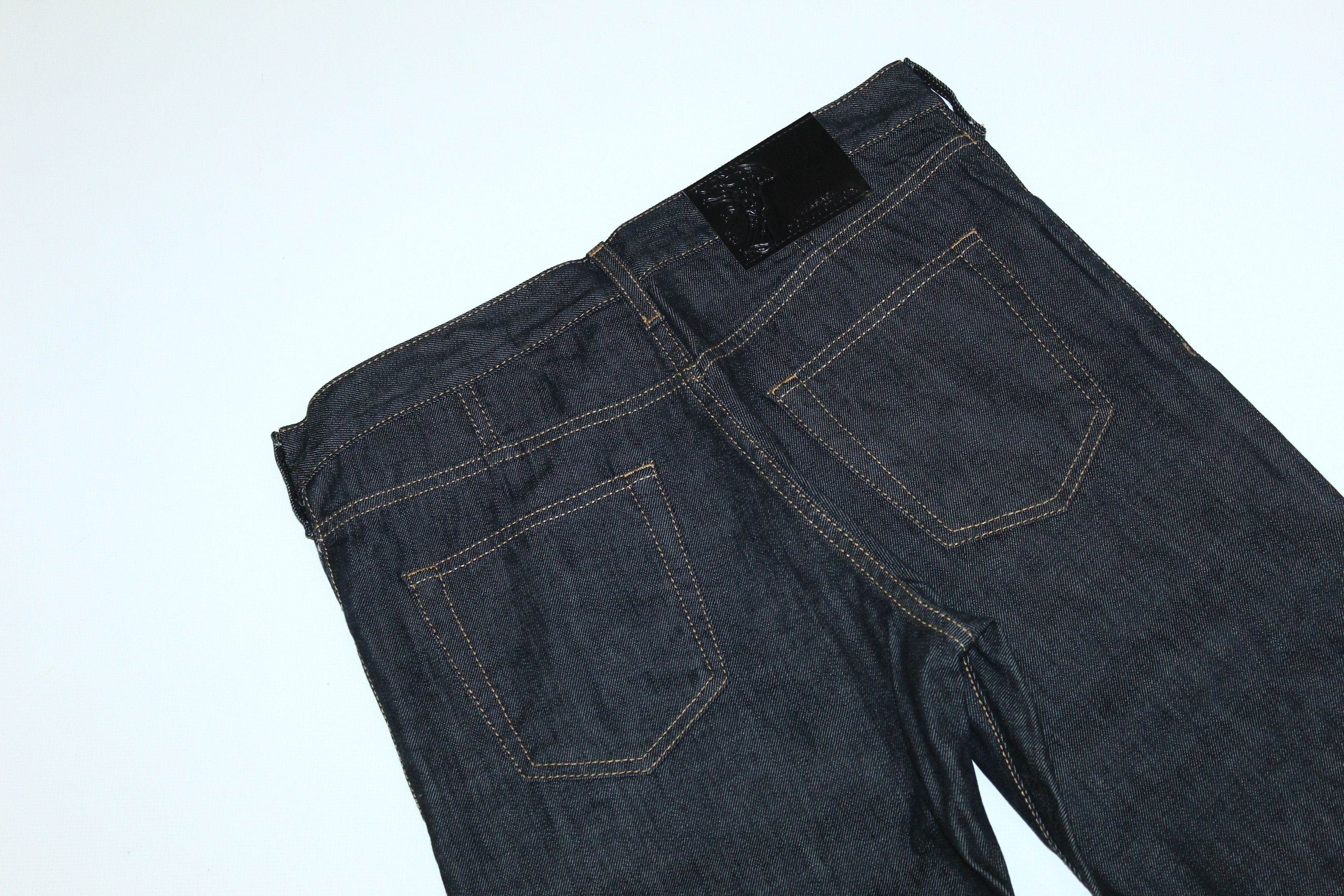 Versace Versace Collection Trend Dark Blue Raw Denim Straight Jeans Size US 31 - 9 Thumbnail