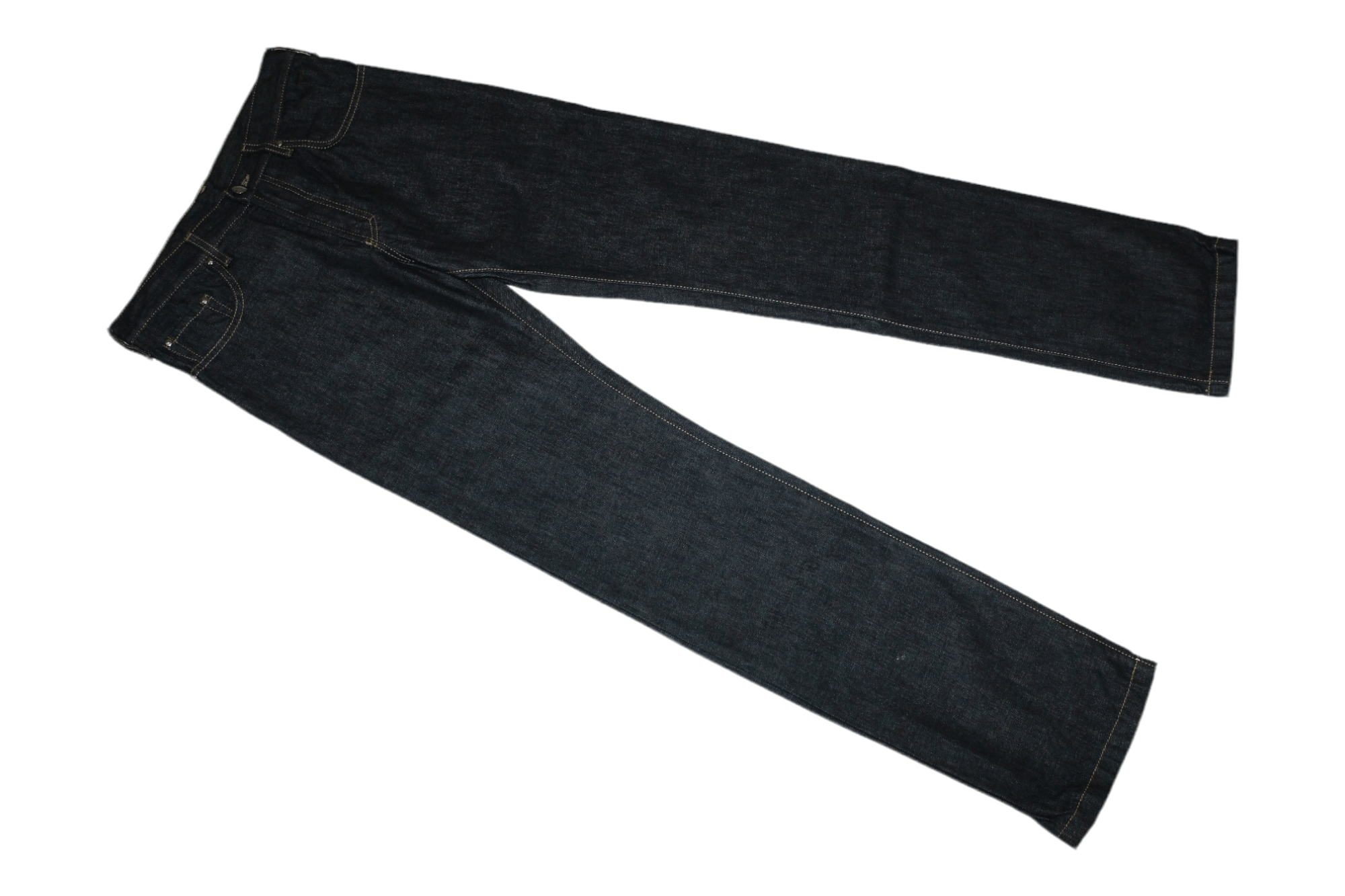 Versace Versace Collection Trend Dark Blue Raw Denim Straight Jeans Size US 31 - 2 Thumbnail