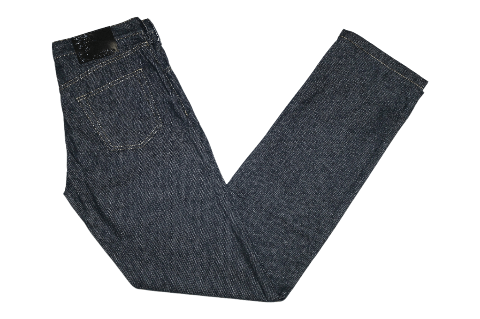 Versace Collection Trend Dark Blue Raw Denim Straight Jeans