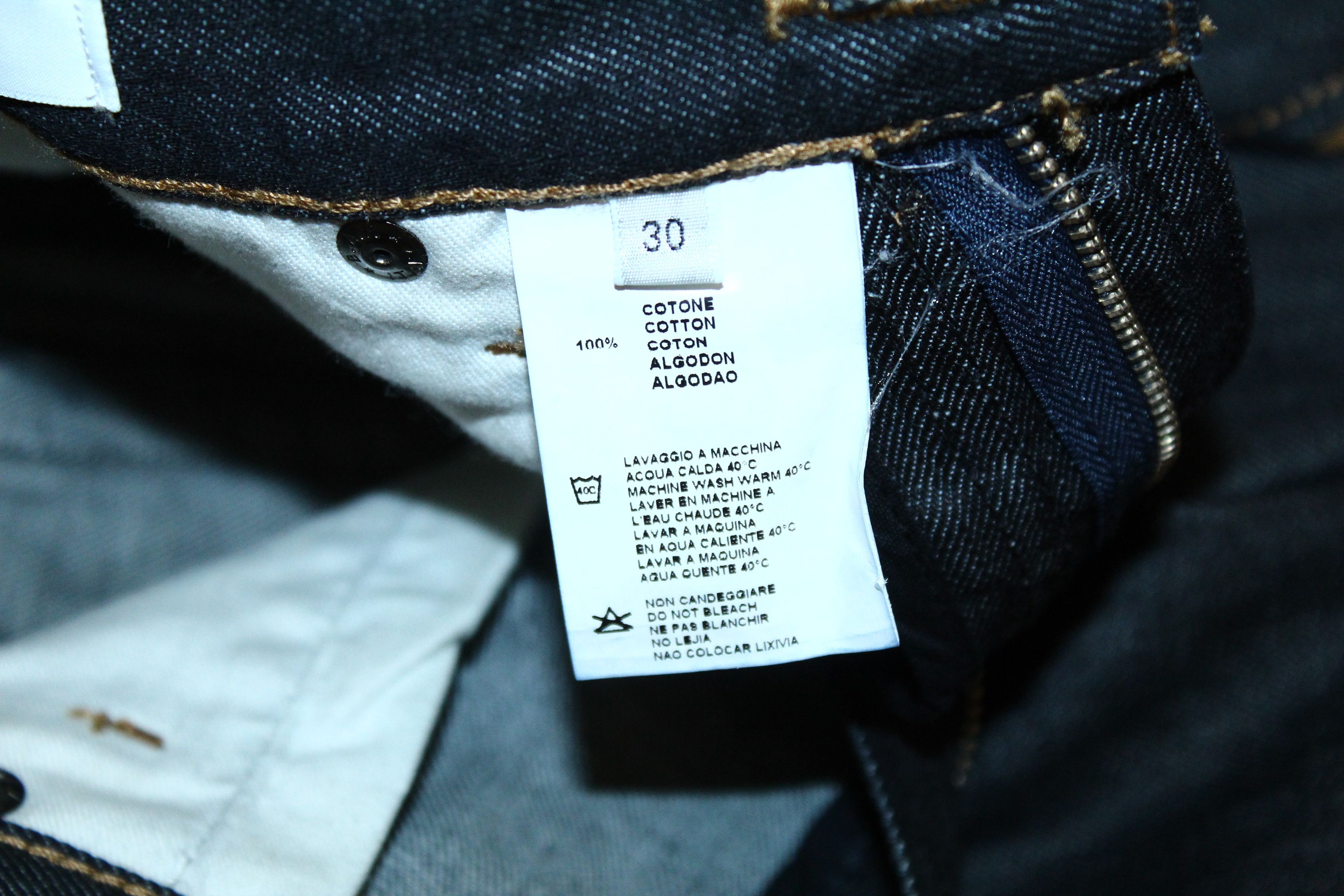 Versace Versace Collection Trend Dark Blue Raw Denim Straight Jeans Size US 31 - 7 Thumbnail