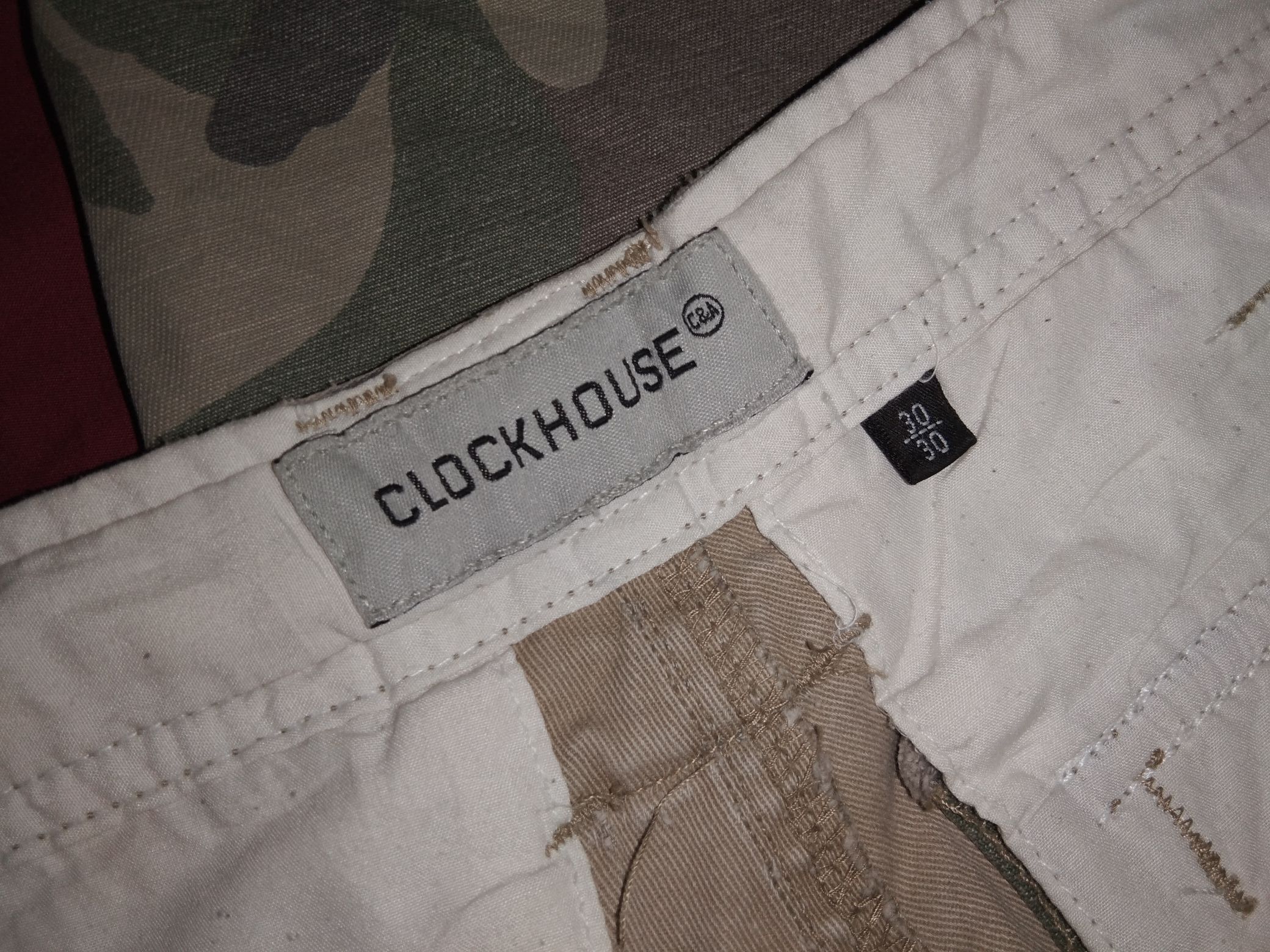 Designer VTG Clockhouse Double Knee Army pants Camo Size US 30 / EU 46 - 6 Thumbnail