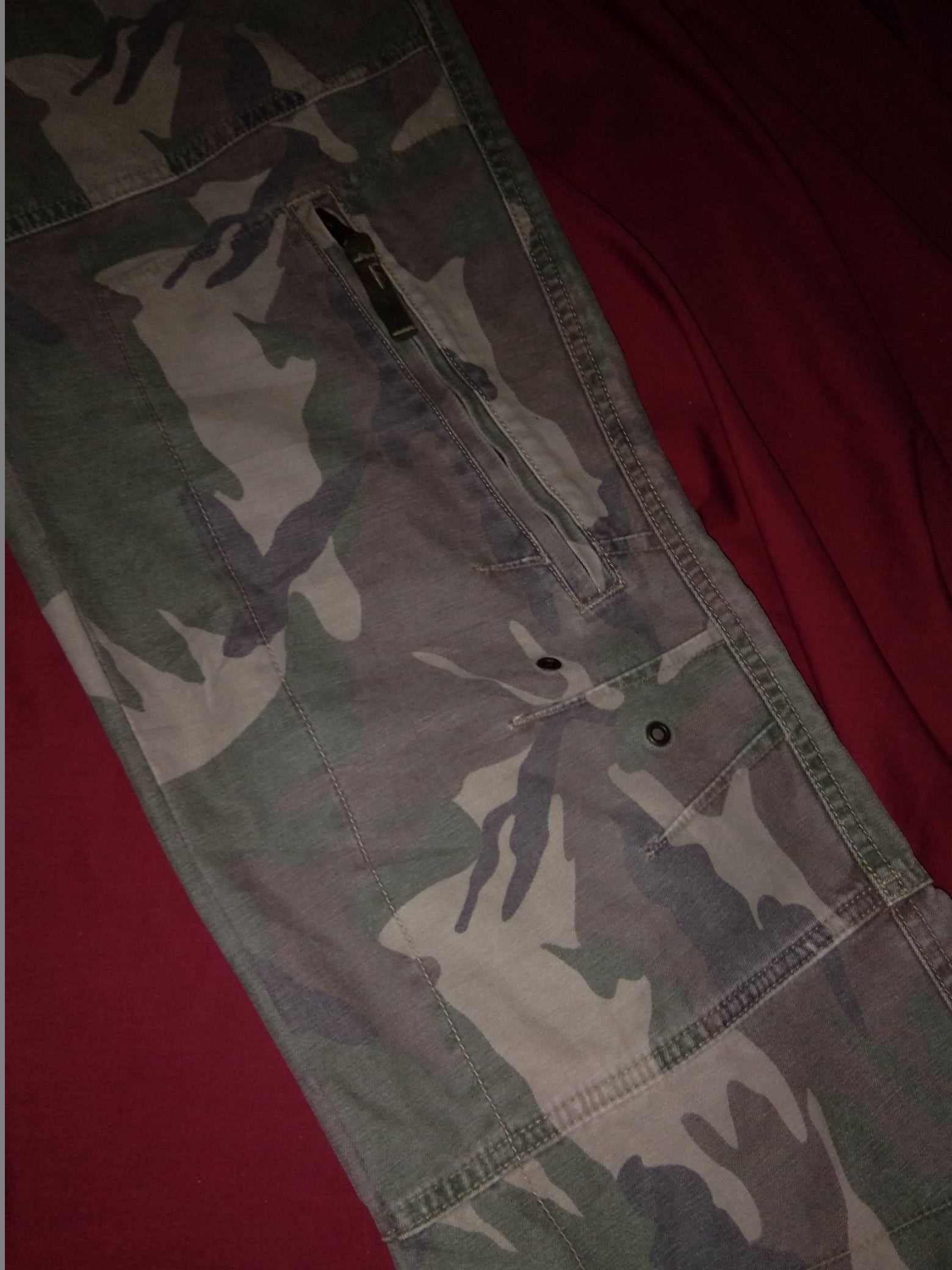 Designer VTG Clockhouse Double Knee Army pants Camo Size US 30 / EU 46 - 3 Thumbnail