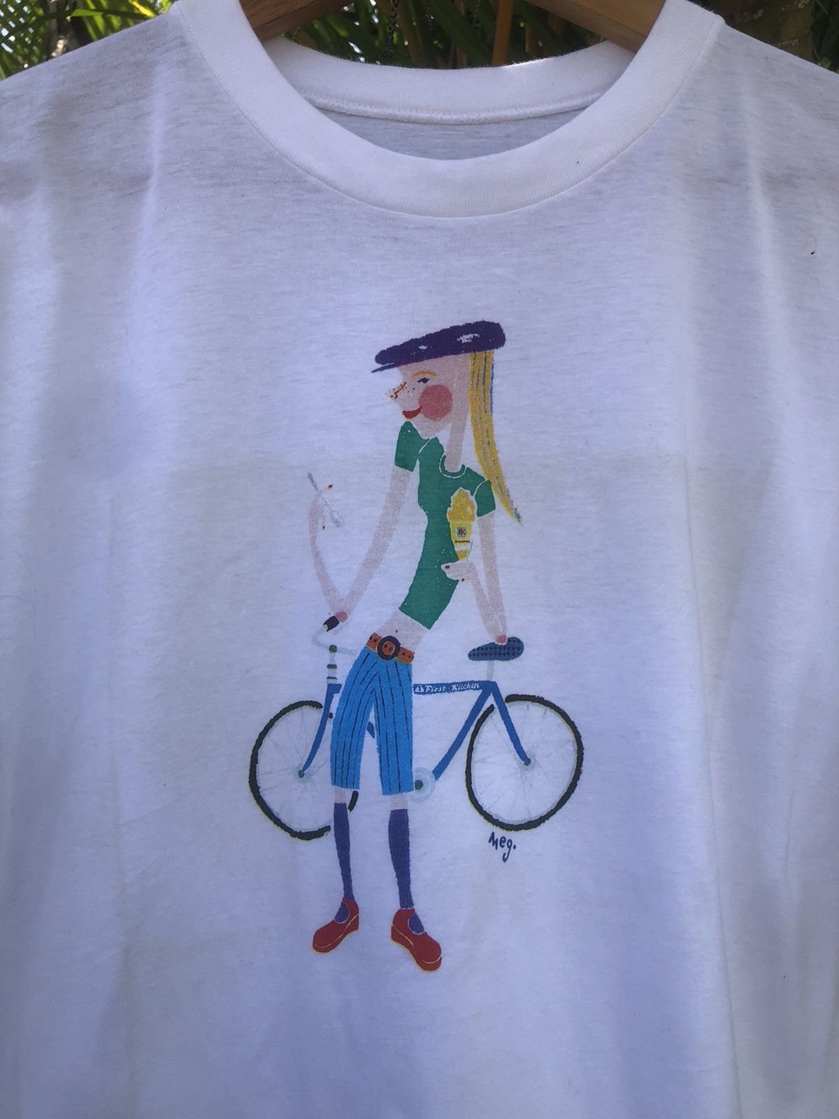 Vintage Last Drop🔥Very Rare‼️Vintage 90s Meg Art T Shirt Size US L / EU 52-54 / 3 - 2 Thumbnail
