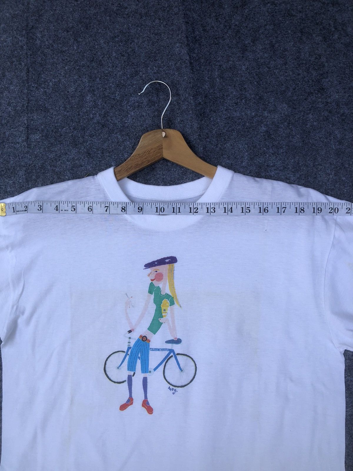 Vintage Last Drop🔥Very Rare‼️Vintage 90s Meg Art T Shirt Size US L / EU 52-54 / 3 - 11 Thumbnail