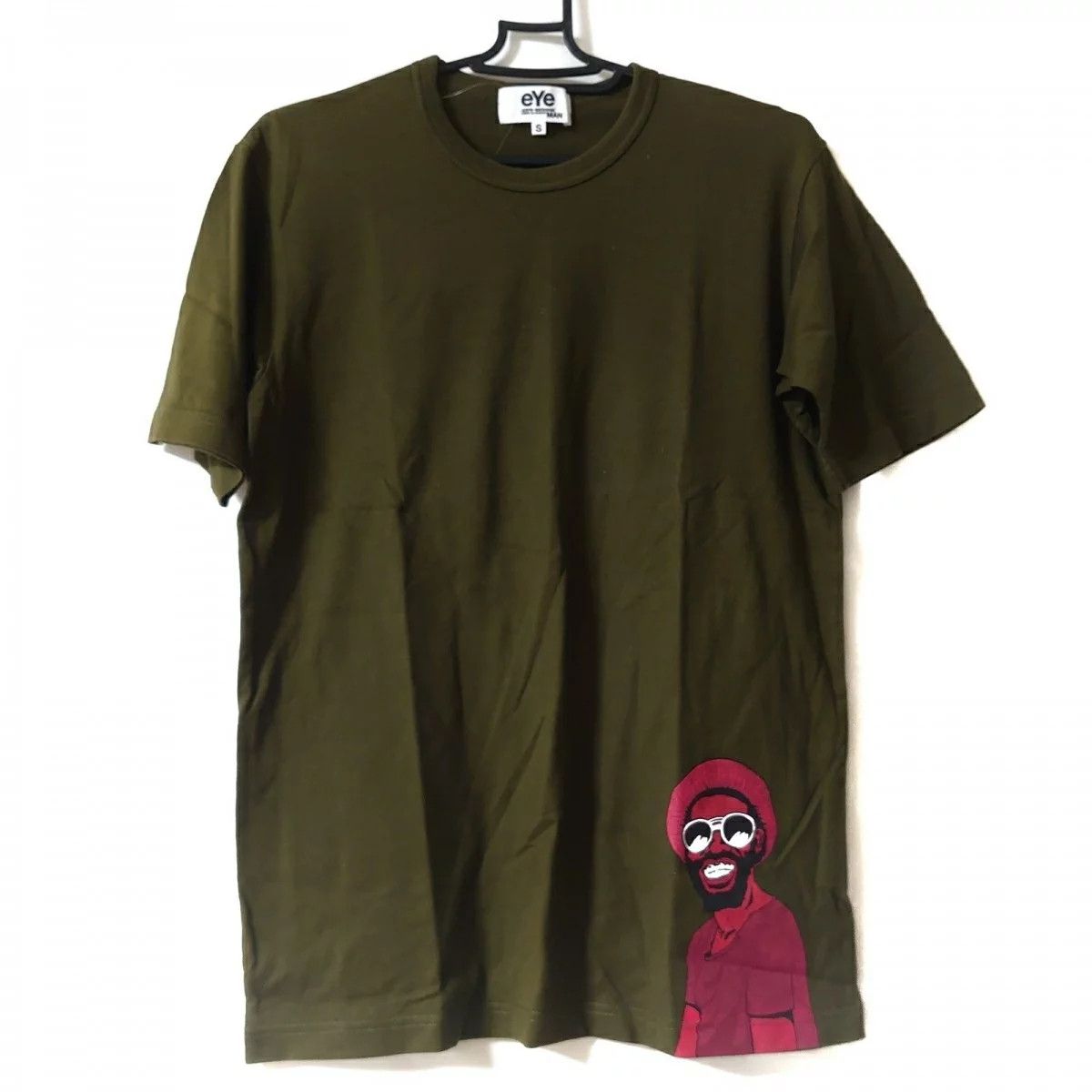 Short Sleeve T-Shirts Khaki Printed Crew Neck Cotton
