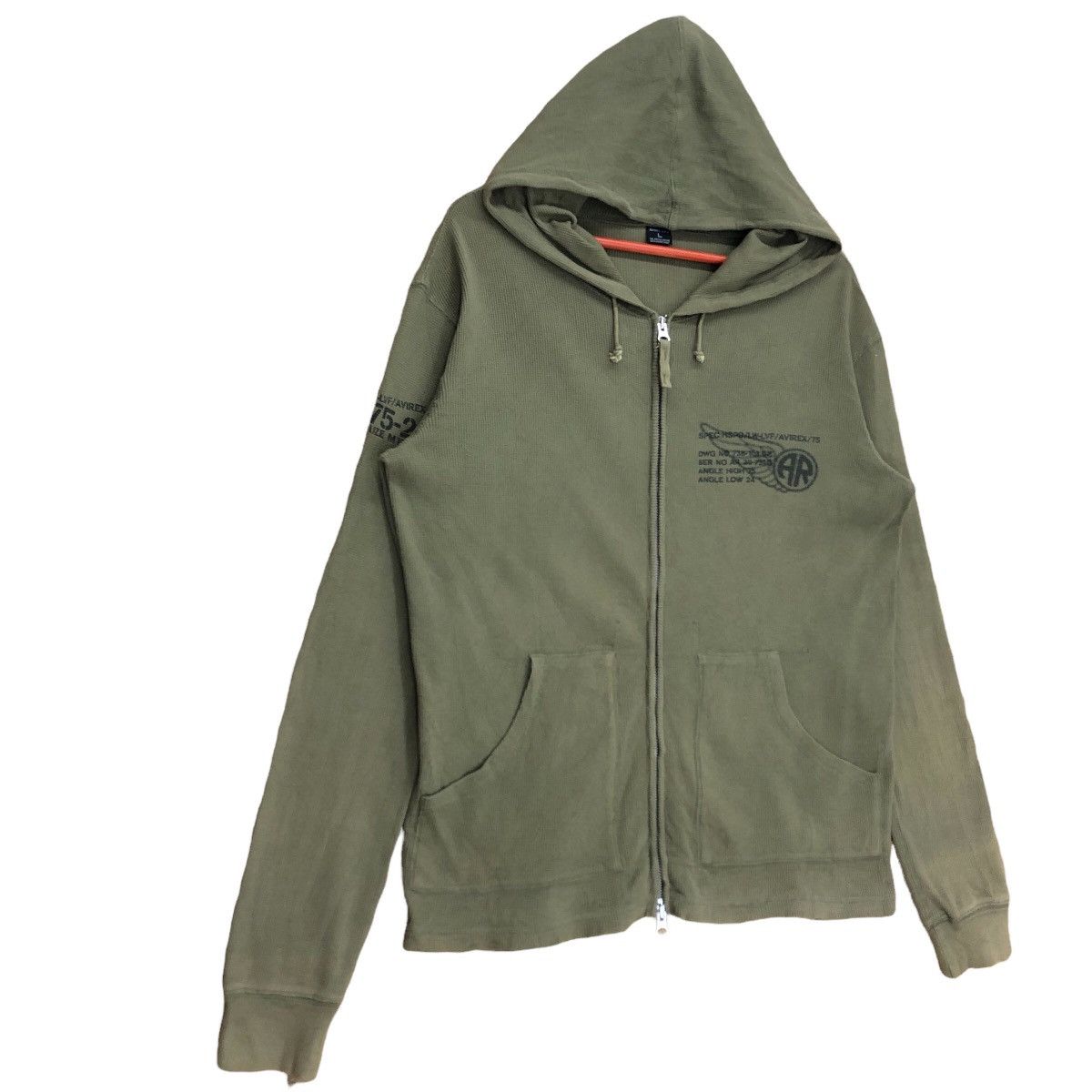 Vintage Avirex USA Small Logo Zipper Hoodie