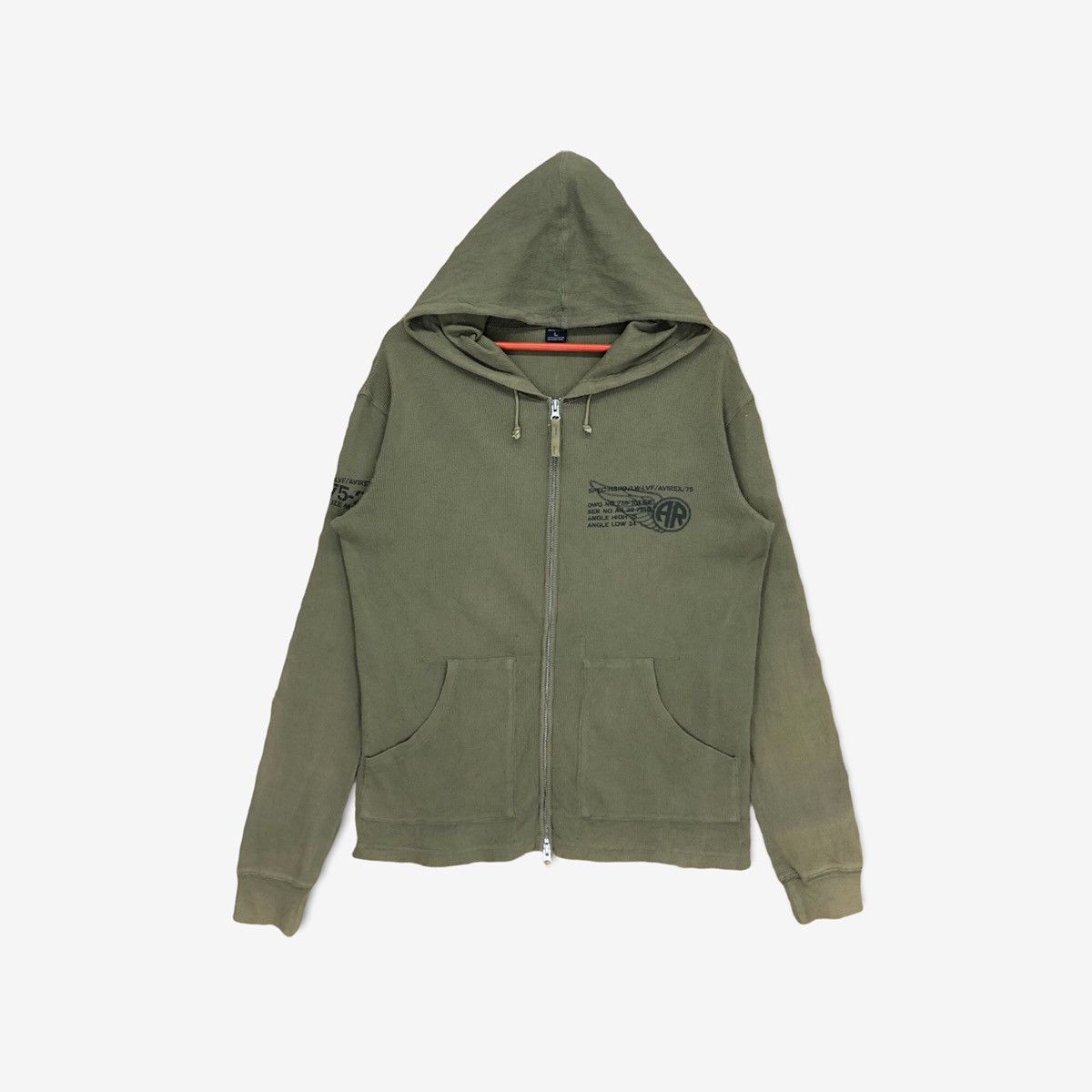 Vintage Avirex USA Small Logo Zipper Hoodie