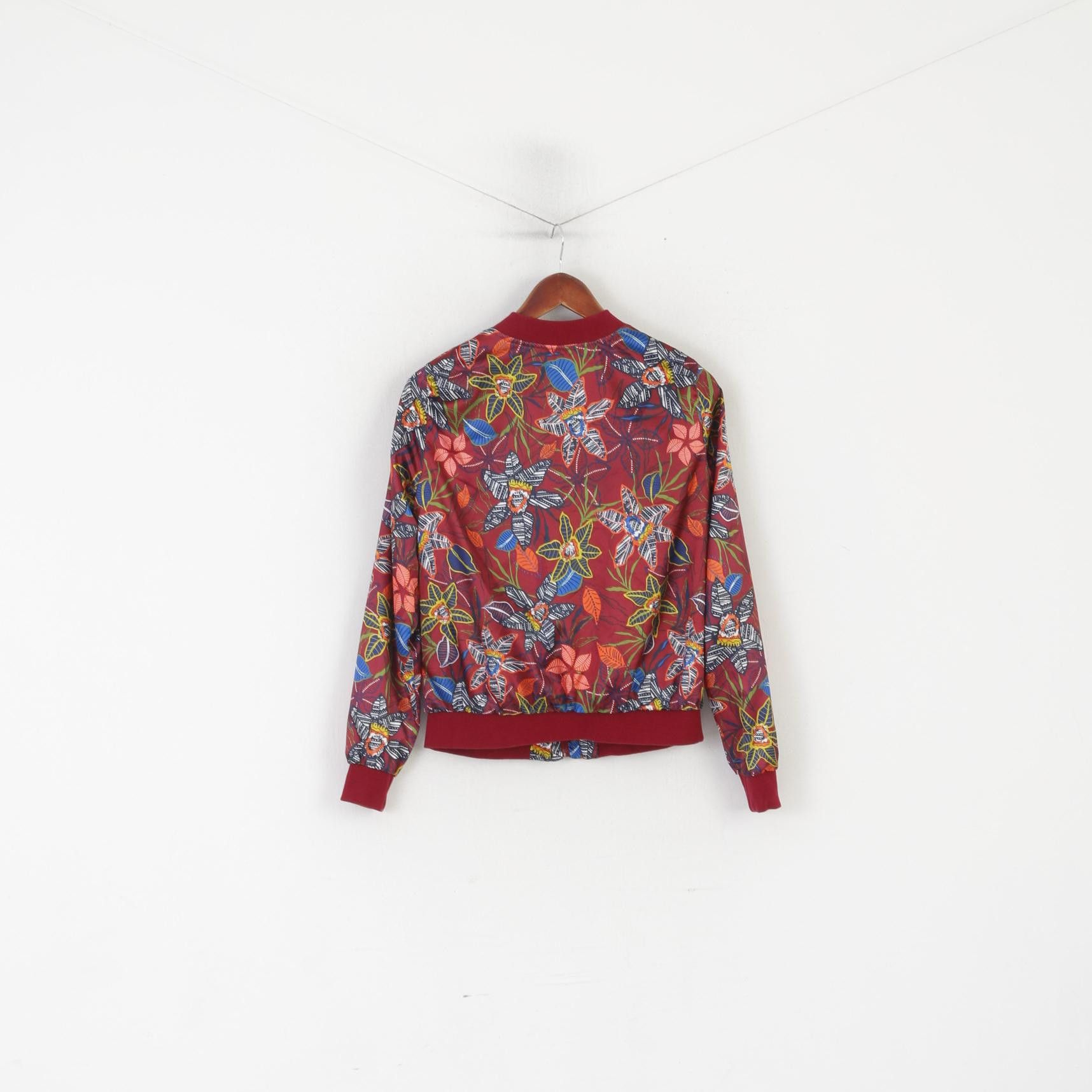 The Unbranded Brand Colours of the world Women 14 42 M Bomber Jacket Maroon 0879 Size M / US 6-8 / IT 42-44 - 7 Thumbnail
