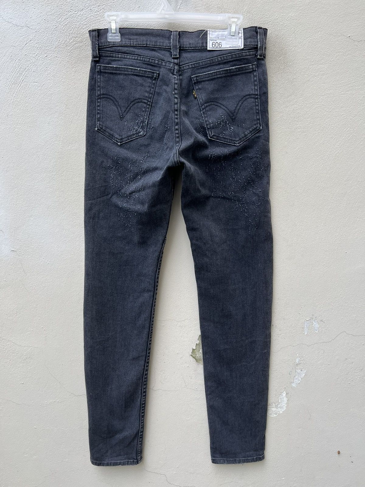 Levi's Vintage 2004 Levi’s 606 Fade Black Scratch Denim Slim Jeans Size US 30 / EU 46 - 14 Thumbnail