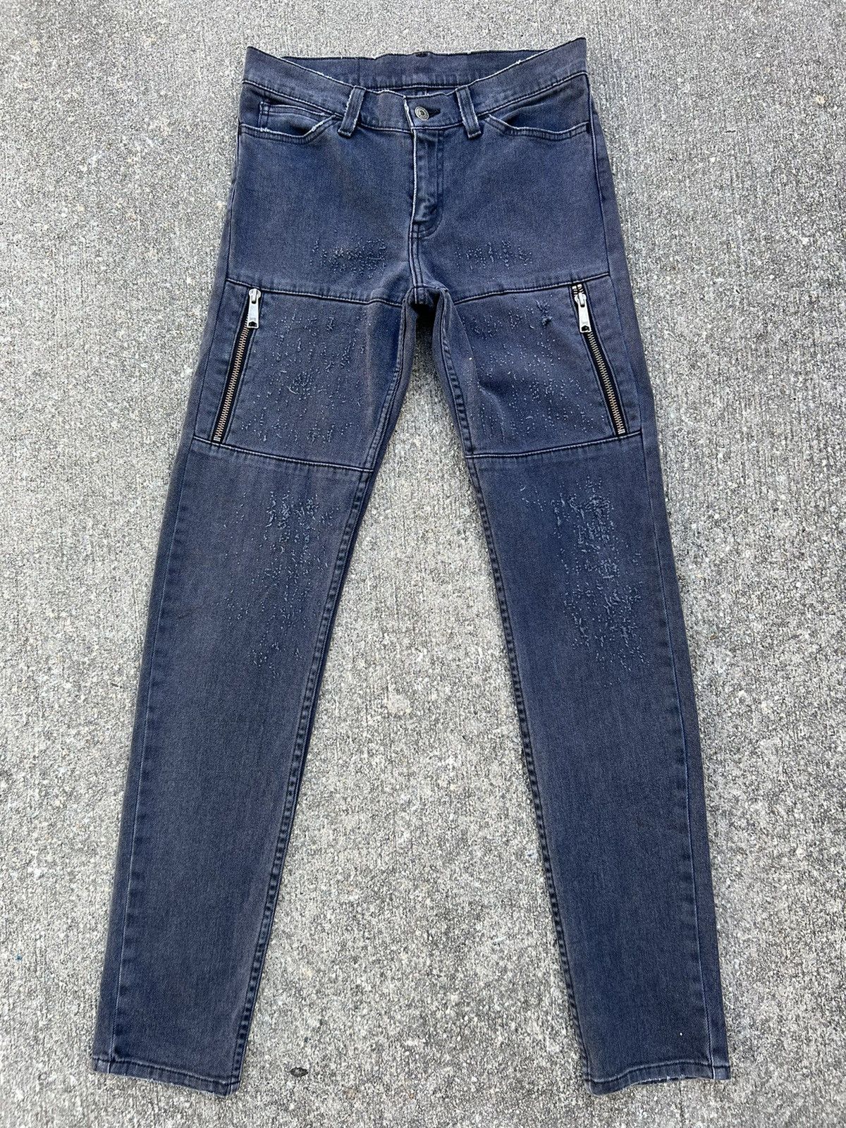 Levi's Vintage 2004 Levi’s 606 Fade Black Scratch Denim Slim Jeans Size US 30 / EU 46 - 1 Thumbnail